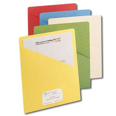 Smead Organized Up Slash Jacket, Letter Size, Assorted Colors, 25 per Pack (75425) - 20 Packs