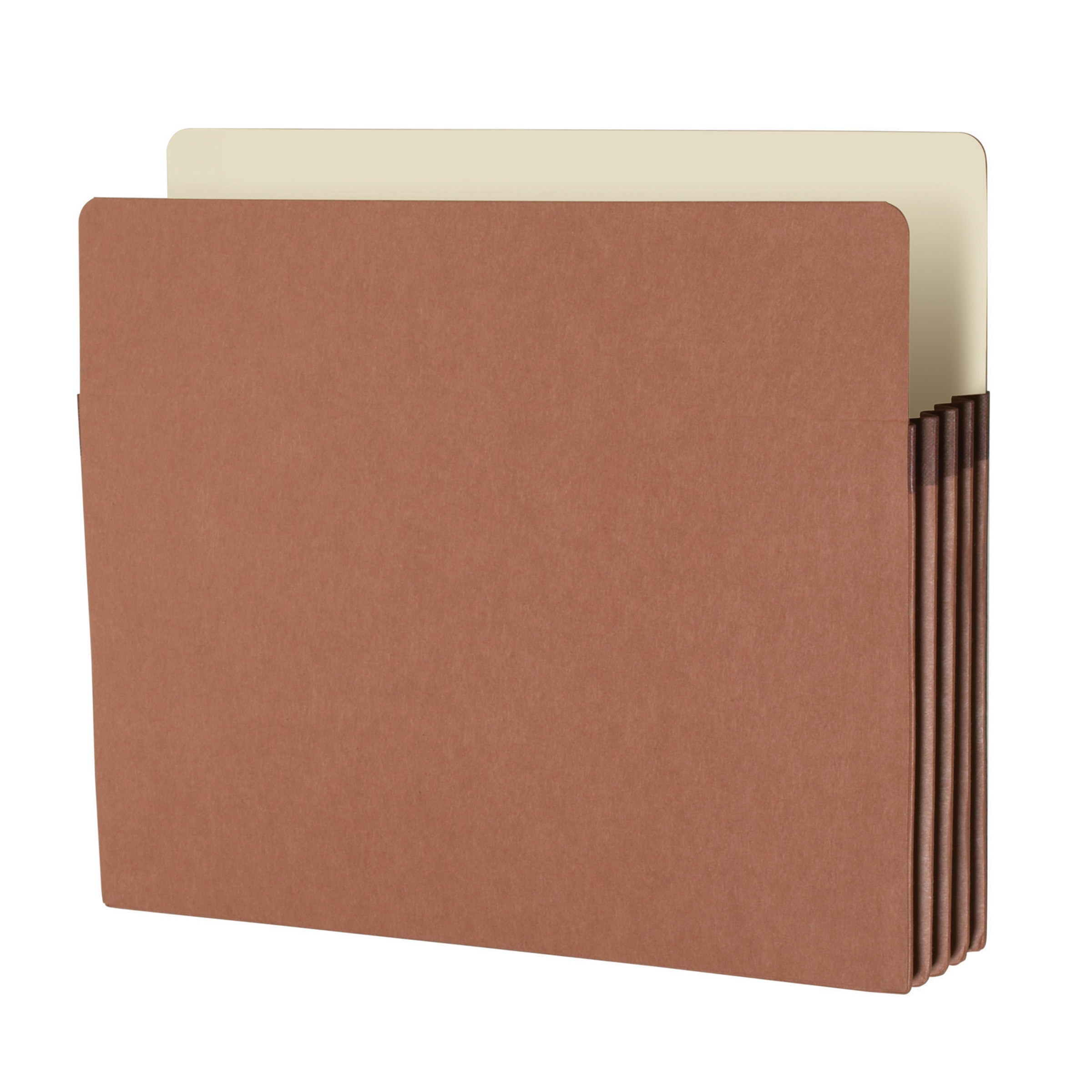 Smead 73205  100% Recycled File Pocket, Straight-Cut Tab, 3-1/2" Expansion, Letter Size, Redrope, 25 per Box (73205)