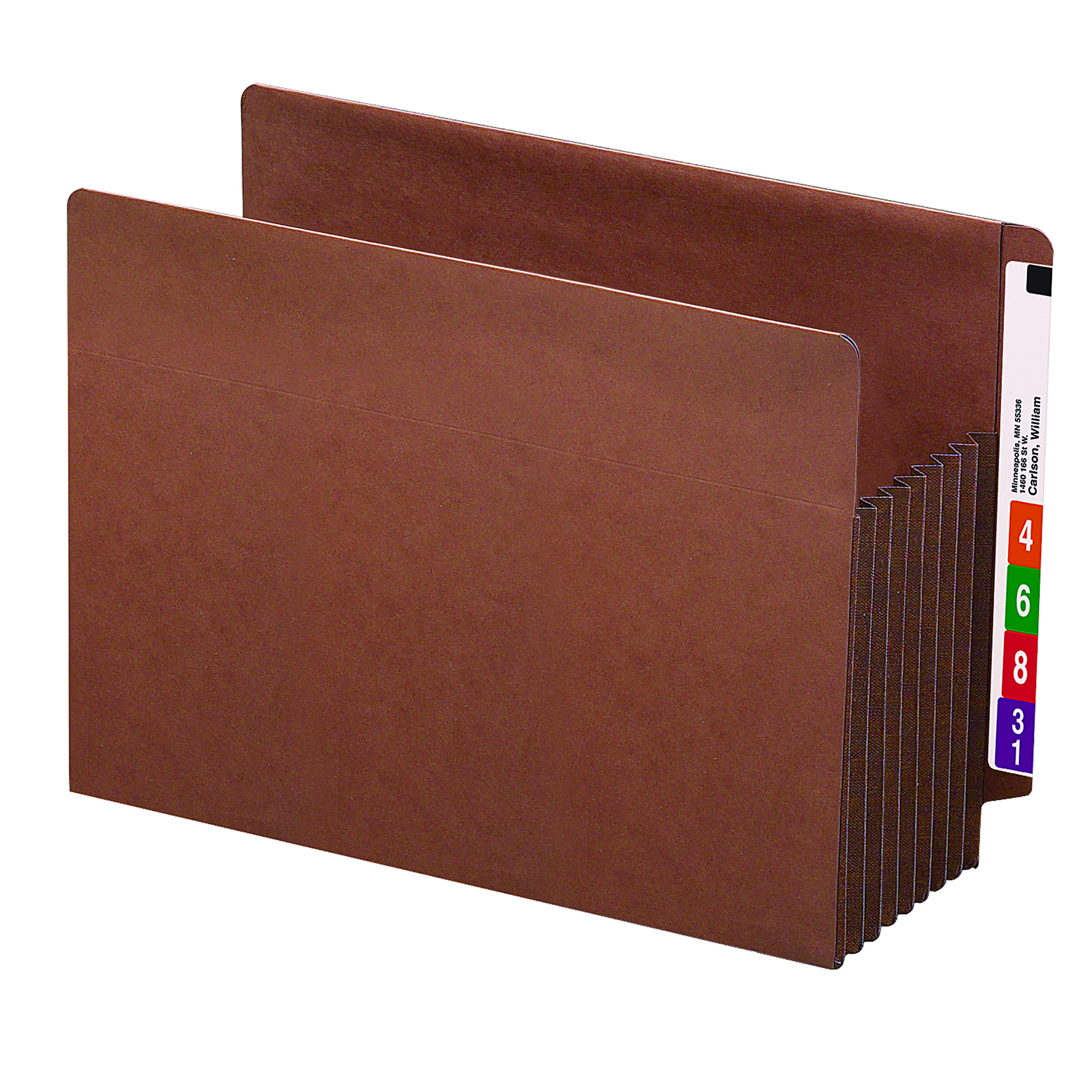 Smead 73795  End Tab TUFF File Pocket, Reinforced Straight-Cut Tab, Tyvek Gusset, Extra Wide, Redrope (73795) - Total of 50