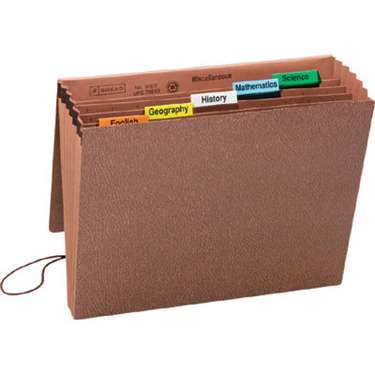 Smead 70540  Subject File, 6 Pockets, Flap and Elastic Cord Closure, Letter Size, Redrope-Printed Stock (70540) - Carton 10