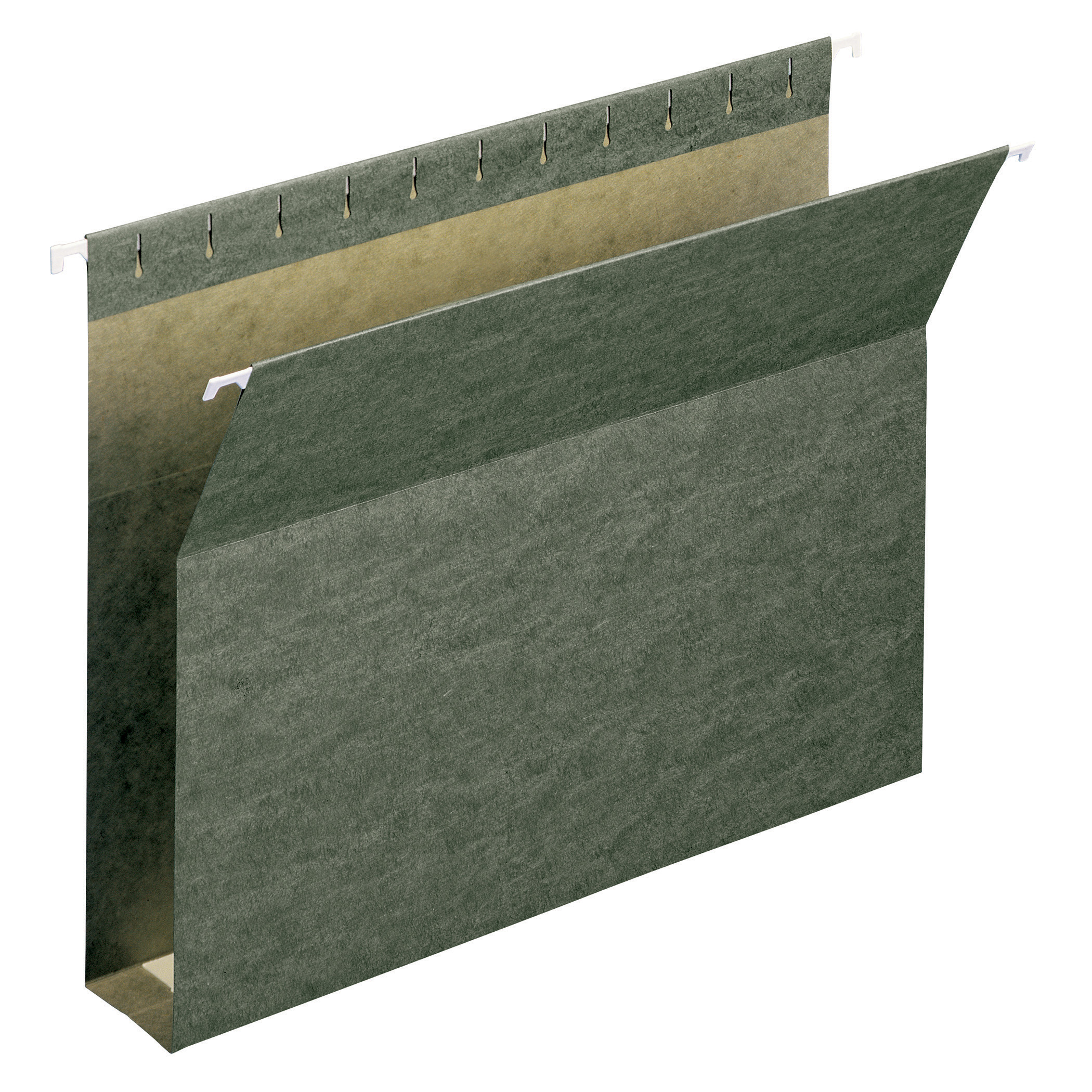 Smead 65090  100% Recycled Hanging Box Bottom File Folder, 2" Expansion, Letter Size, Standard Green, 25 per Box (65090)