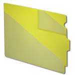 Smead 61966  End Tab Poly Out Guide, Two-Pocket Style, Center Position Tab, Extra Wide Letter Size, Yellow, 50 per Box (61966)
