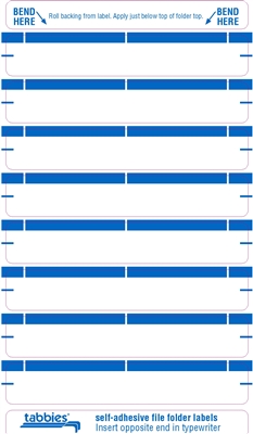Color Coded File Folder Labels - Light Blue - 248/Pack