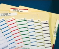 Color Coded File Folder Labels - White - 3-7/16" W x 9/16" H - 248 Labels Per Pack