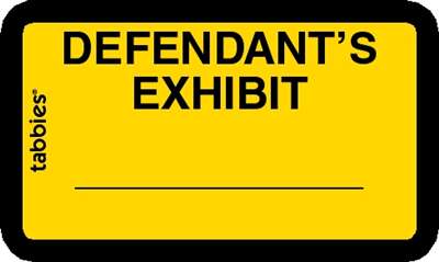 Defendant's Exhibit Yellow 252 Labels/Pk, 4 Pkgs/Box