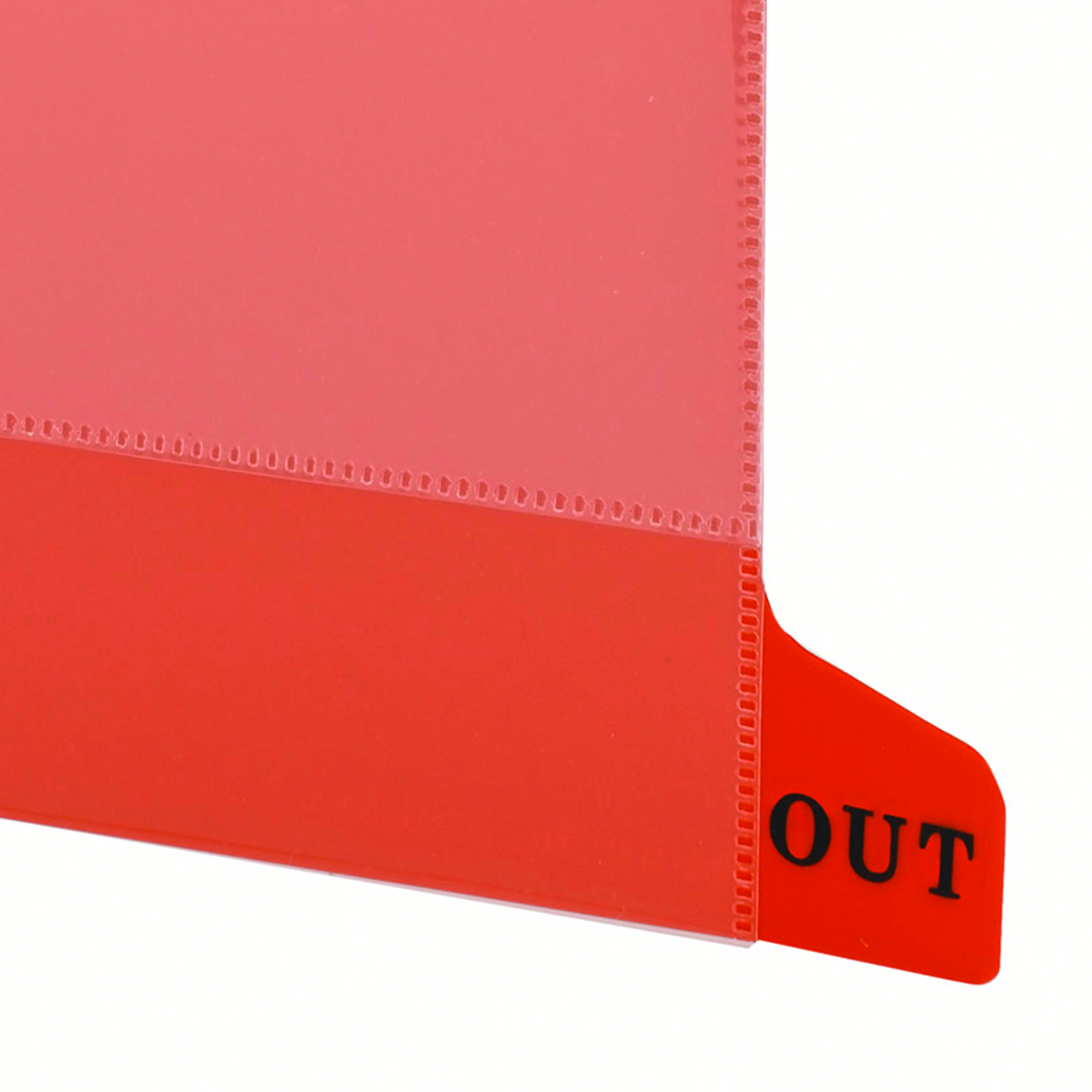 Smead 61950  End Tab Poly Out Guide, Two Pocket, Bottom Position Tab, Letter Size, Red, 25 per Box (61950)