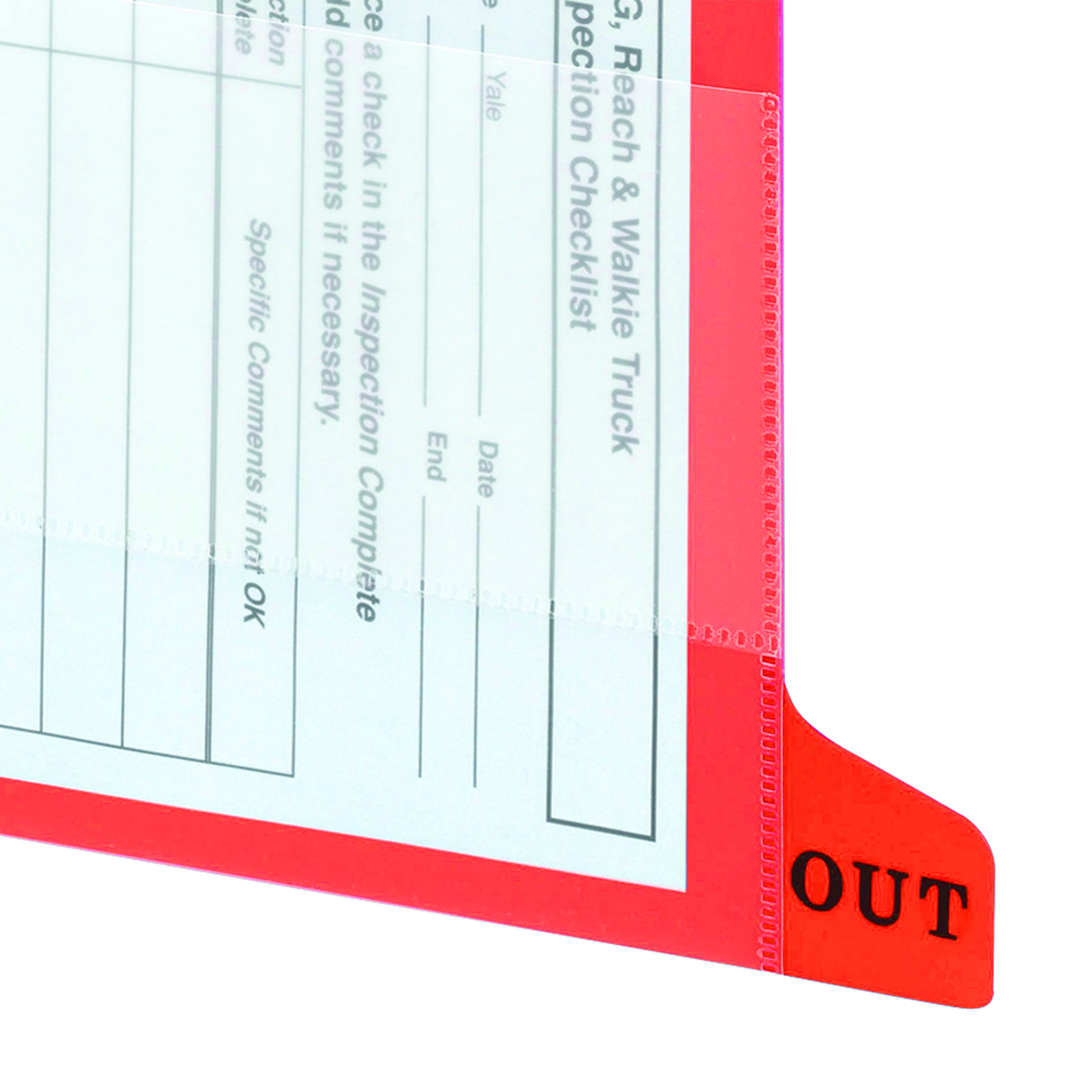 Smead 61950  End Tab Poly Out Guide, Two Pocket, Bottom Position Tab, Letter Size, Red, 25 per Box (61950)