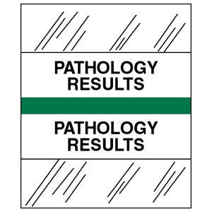 Tabbies 54537 - Patient Chart Index Tabs/Labels - "Pathology Results" - Green - 1-1/4'' Tabs - 100/Pack