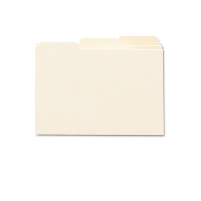 Smead 56030  Card Guide, Plain 1/3-Cut Tab (Blank), 6"W x 4"H, Manila, 100 per Box (56030)