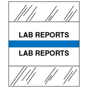 Tabbies 54530 - Patient Chart Index Tabs/Labels - "Lab Reports" - Lt. Blue  - 100/Pack