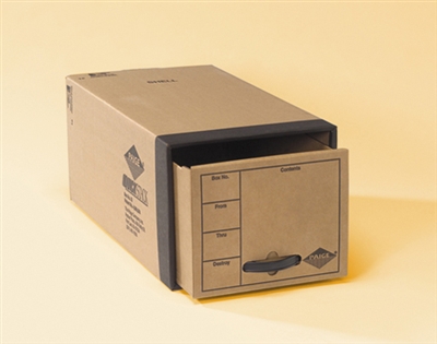 Quick Stack Box - Legal Size  15 1/2" W x 24" L x 10 1/2" H - Pull Out Drawer - Box No. 54 - Carton of 5 Boxes