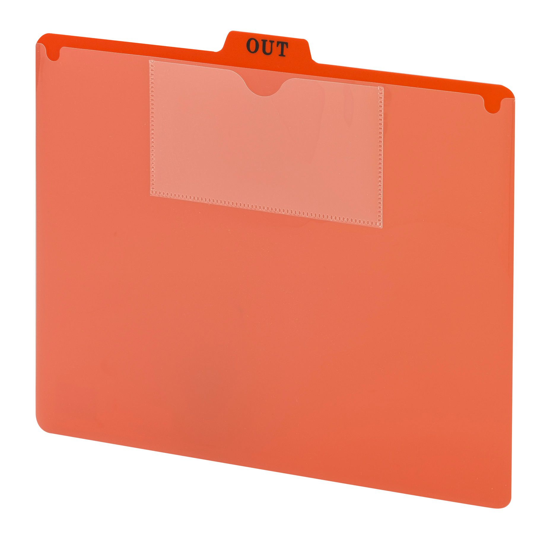 Smead 51920  Poly Out Guide Two-Pocket Style, 1/5-Cut Tab Center Position, Guide Height, Letter Size 11-3/4" W x 10" H, Color Red, 50 per Box (51920)