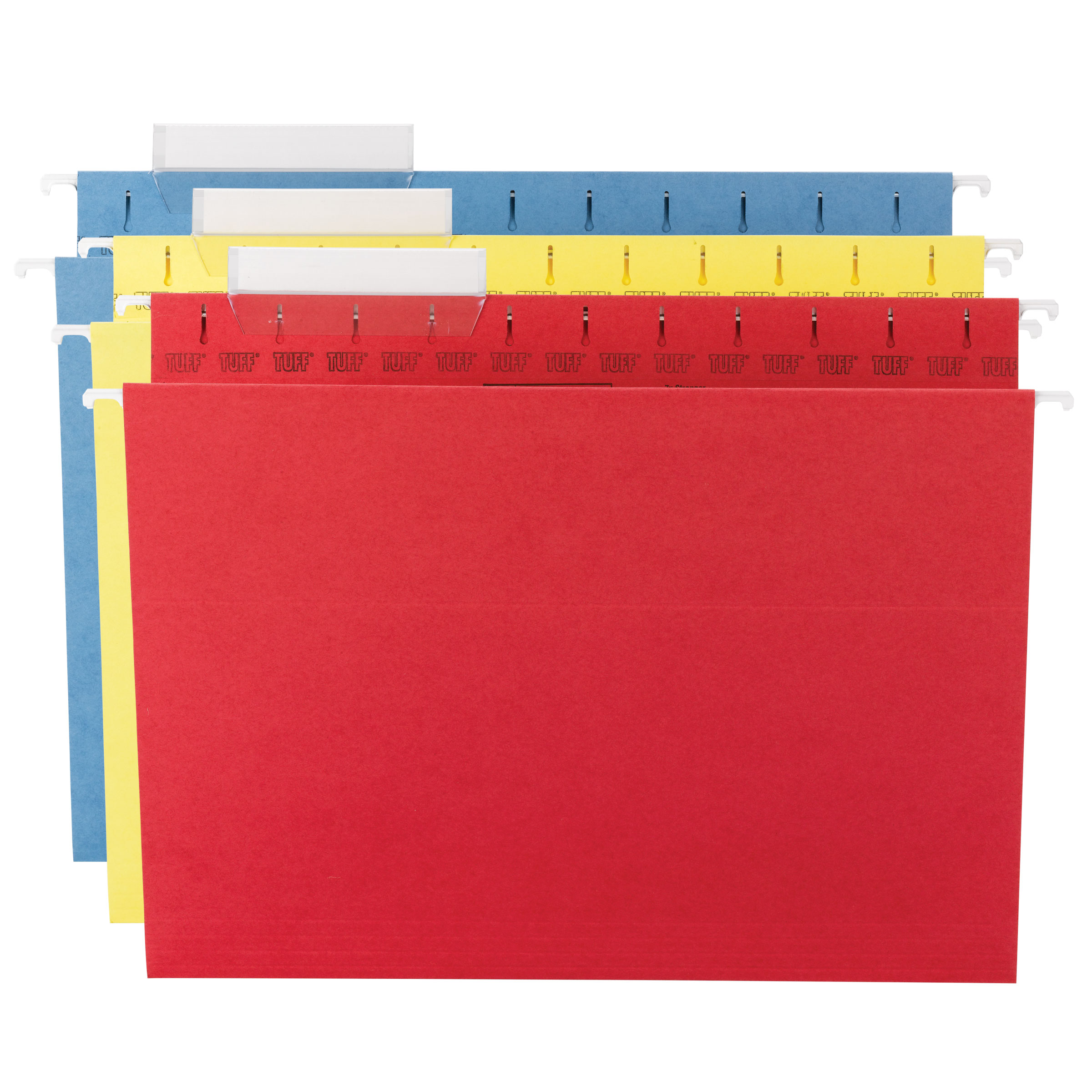 Smead 64040  TUFF Hanging File Folder with Easy Slide Tab, 1/3-Cut Sliding Tab, Letter Size, Assorted Colors, 15 per Box (64040)
