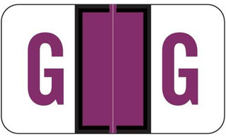 JETER Alphabetic Labels - 5100 Series (Sheets) - G - Purple