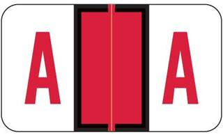 JETER Alphabetic Labels - 5100 Series (Sheets) - A - Red