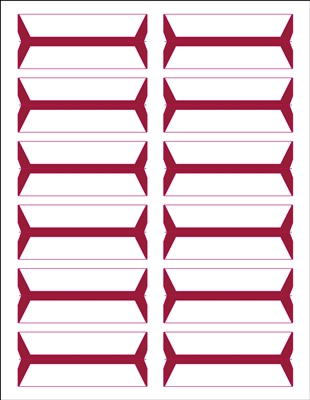 Acme Abgor File Folder Labels - (Sheets) - Red - 240 Labels per pack