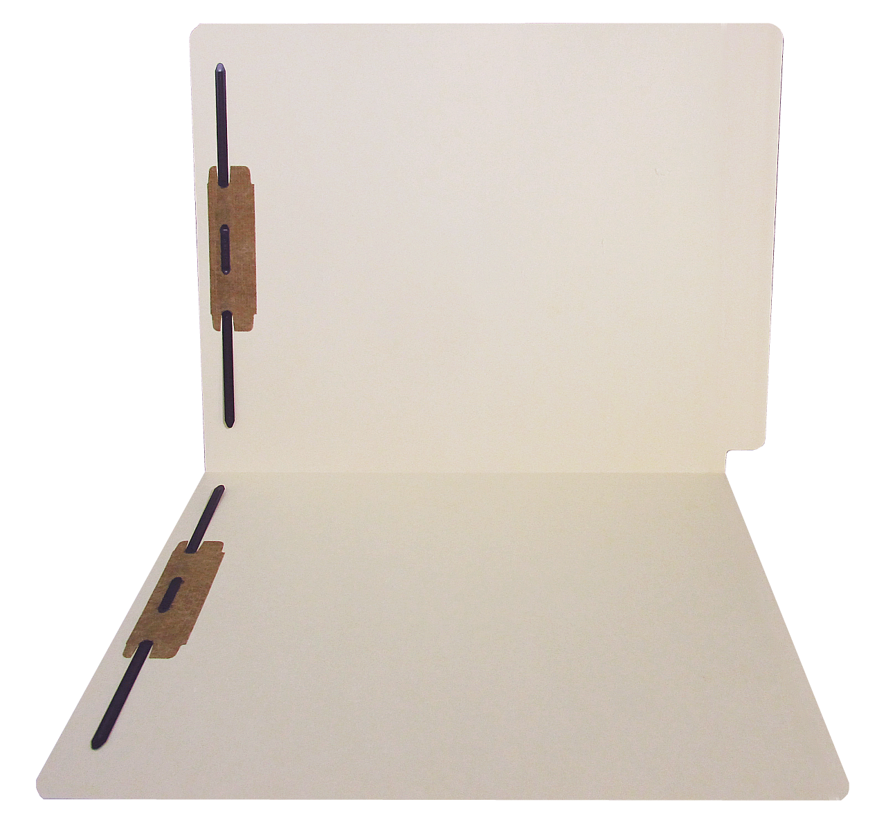 18 PT. Manila Acme Brand End Tab File Folder w/ Fasteners in Positions 1 & 3 - Letter Size - Single Ply Full End Tab - 250/Carton