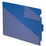 Smead 61961  End Tab Poly Out Guide, Two-Pocket Style, Center Position Tab, Extra Wide Letter Size, Blue, 50 per Box (61961)