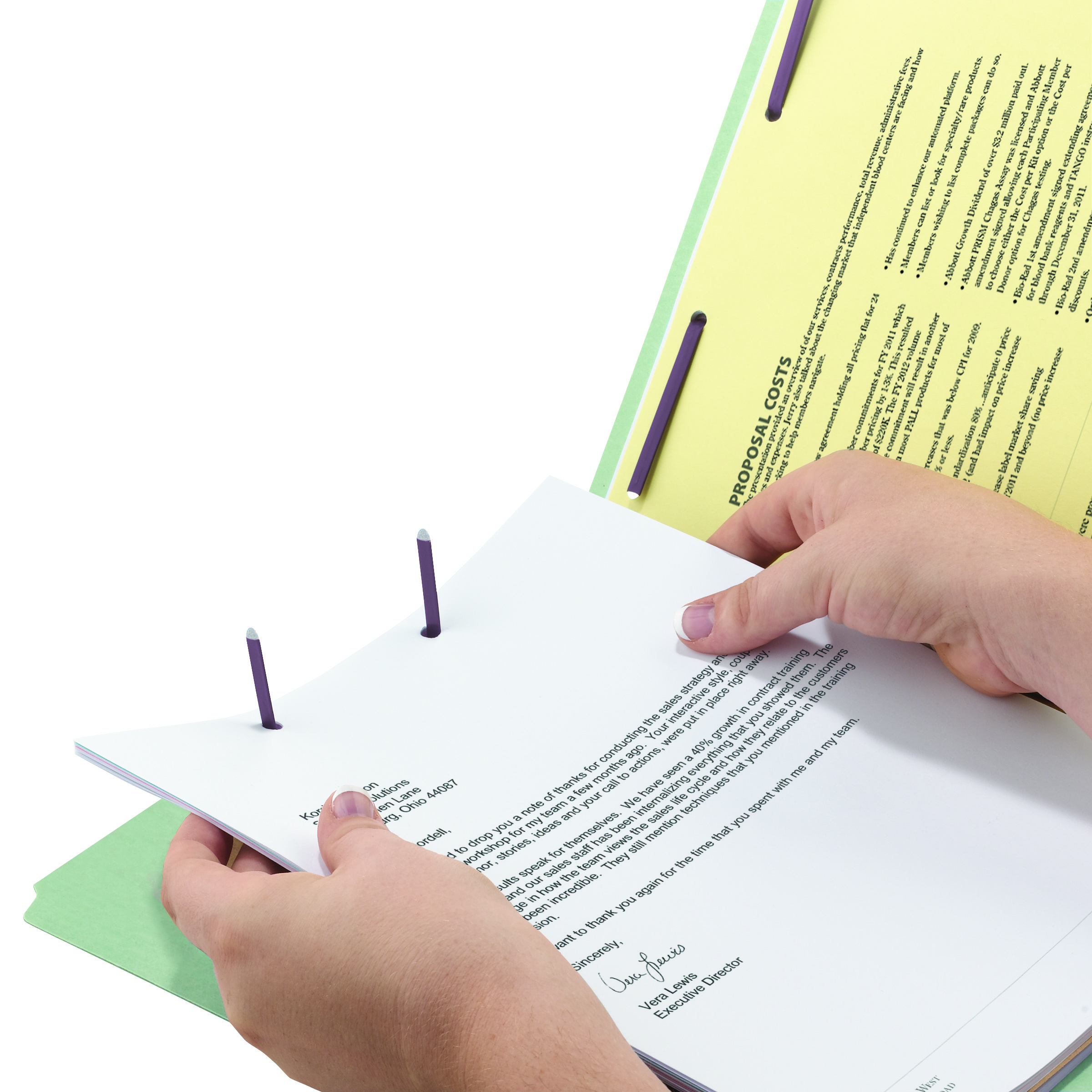 Smead 37705  End Tab Pressboard Fastener Folder with SafeSHIELD Fasteners in Positions 1 & 3, LEGAL Size, Gray/Green - 1" Expansion  - Carton of 125