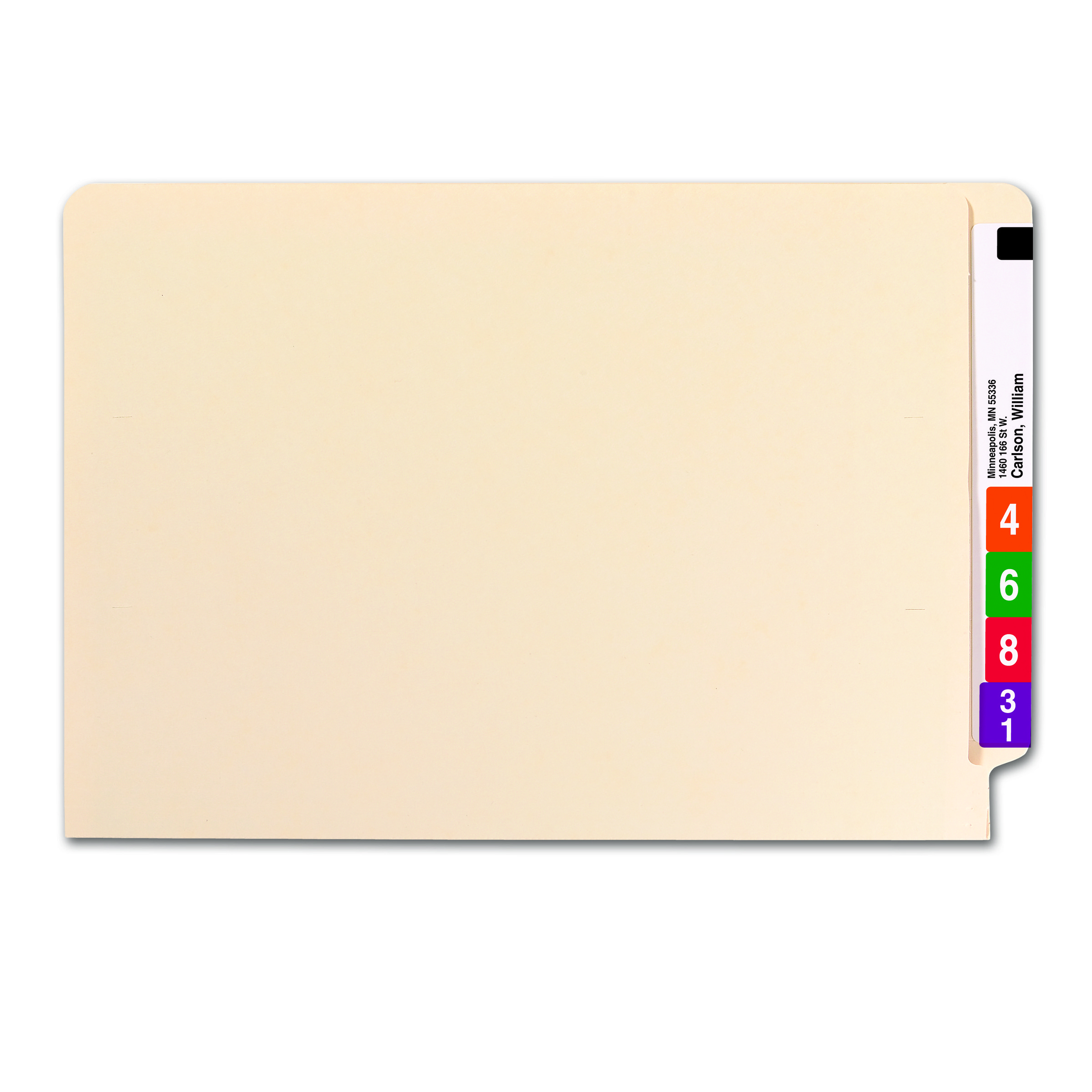 Smead 27110  End Tab File Folder, Shelf-Master Reinforced Straight-Cut Tab, Legal Size, Manila,  Total of 500