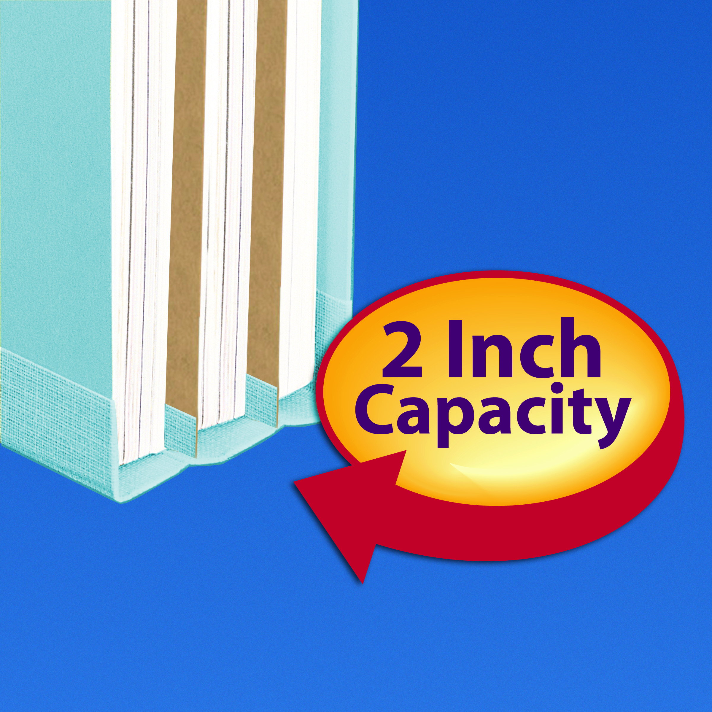 Smead 29781  End Tab Pressboard Classification Folder with SafeSHIELD Fasteners, 2 Dividers, Legal, Blue (29781) - 10/Box