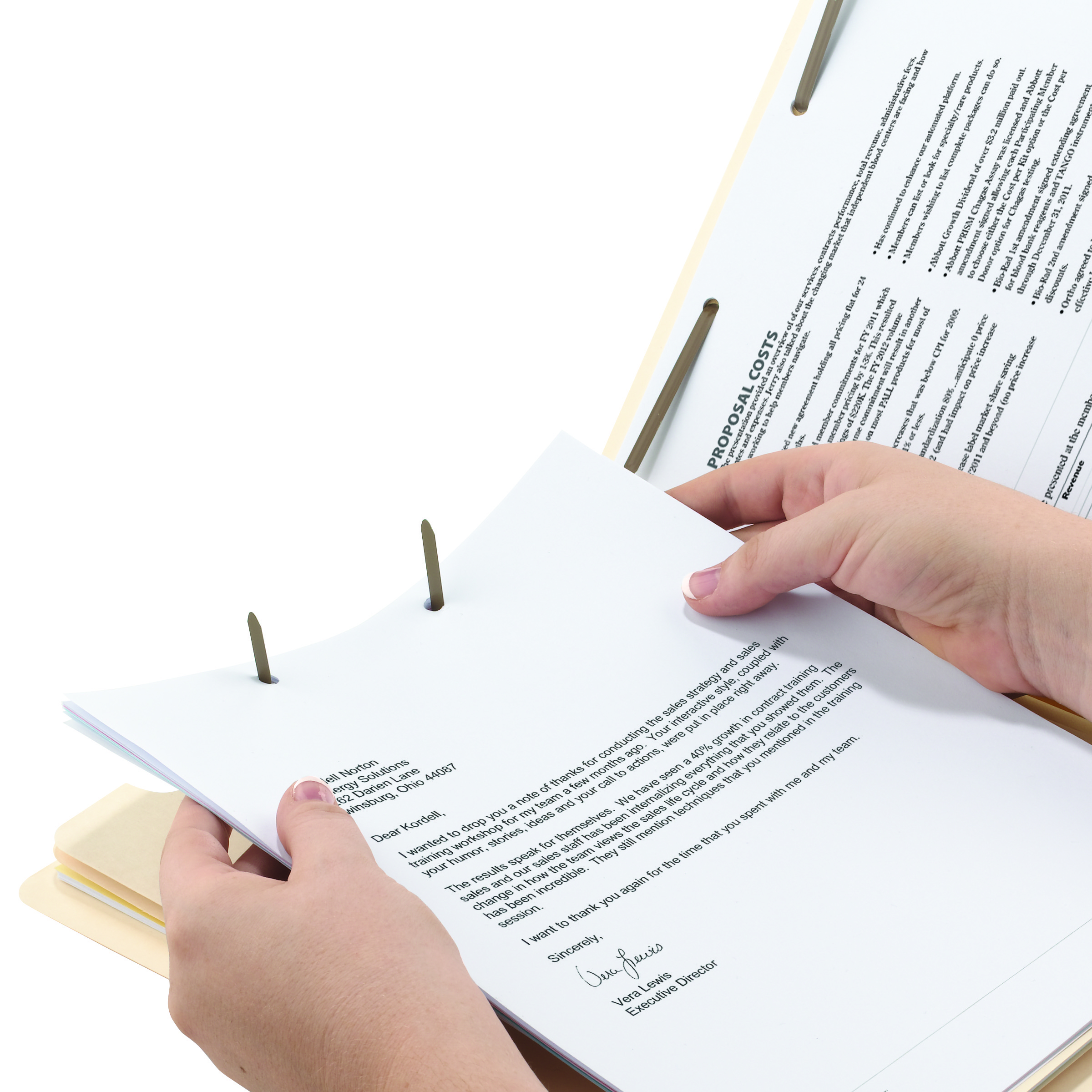 Smead 26835  End Tab Classification File Folder with 2 Dividers -  2" Expansion -  Letter Size - 18 PT. Manila Stock -  Fasteners - 50/Box