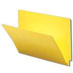 Smead Colored End Tab File Folder, Shelf-Master Reinforced Straight-Cut Tab, Letter Size, Yellow, 100 per Box (25910)