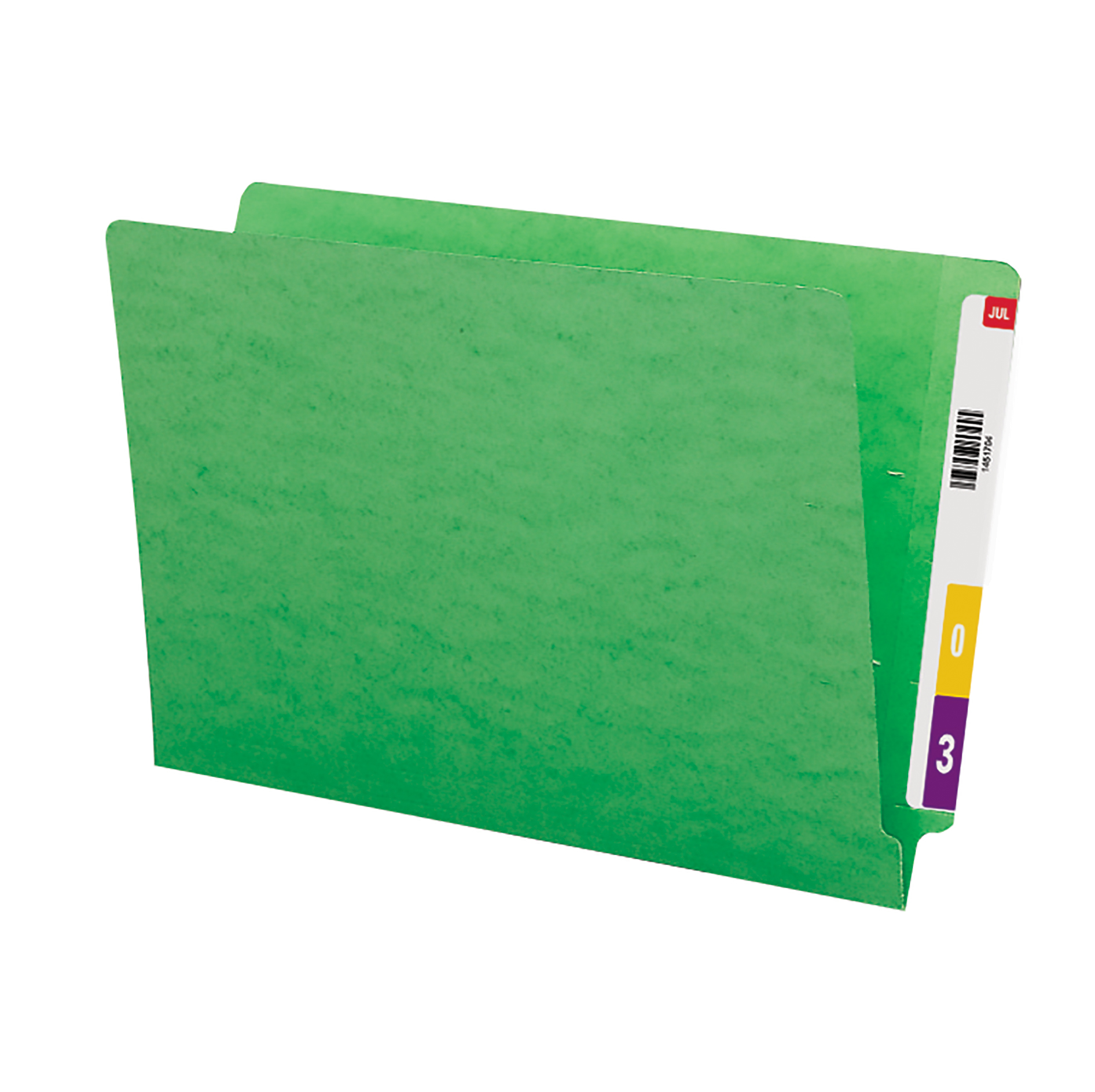 Smead 28110  Colored End Tab File Folder, Shelf-Master Reinforced Straight-Cut Tab, Legal Size, Green, 100 per Box (28110)