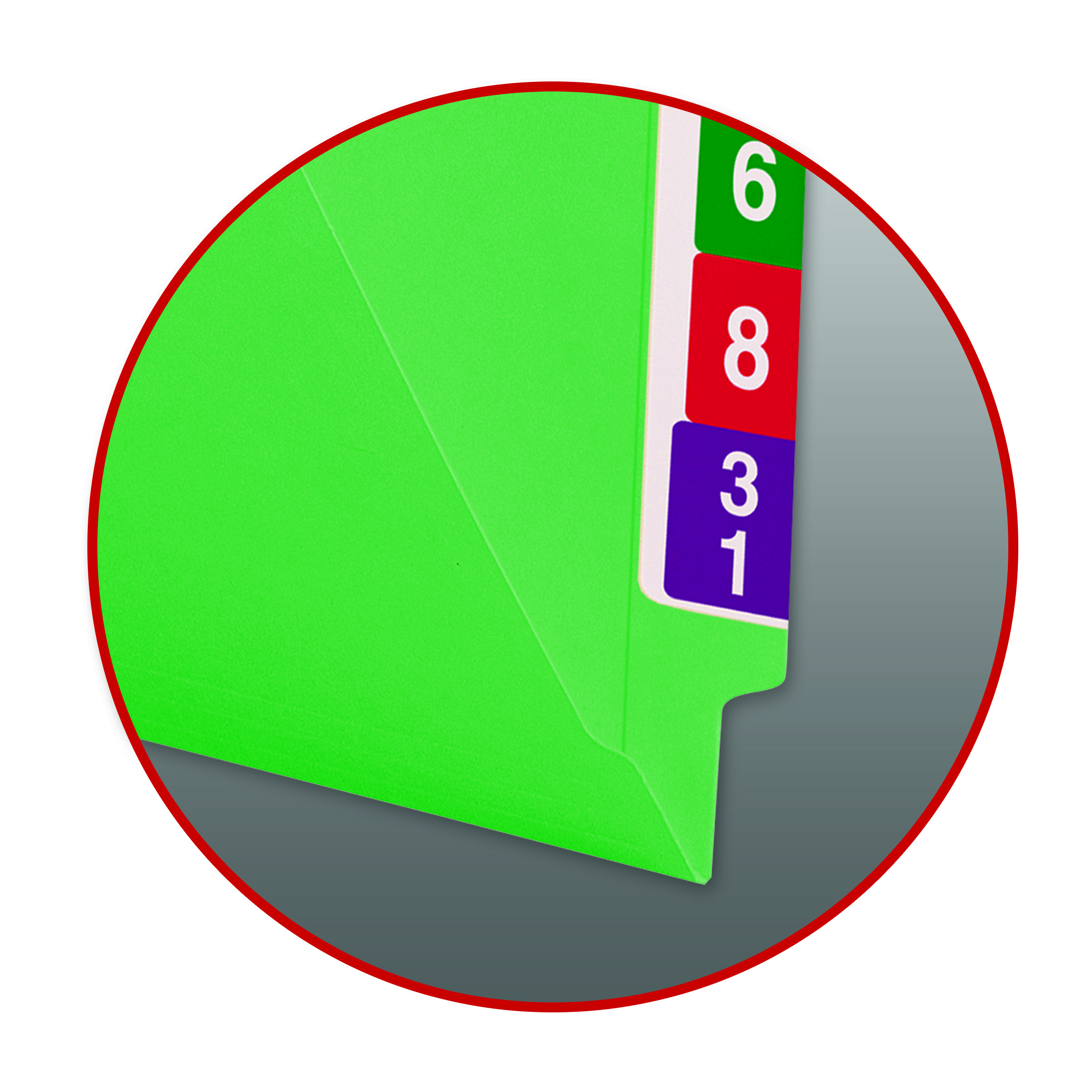 Smead Colored End Tab File Folder, Shelf-Master Reinforced Straight-Cut Tab, Letter Size, Green, 100 per Box (25110)