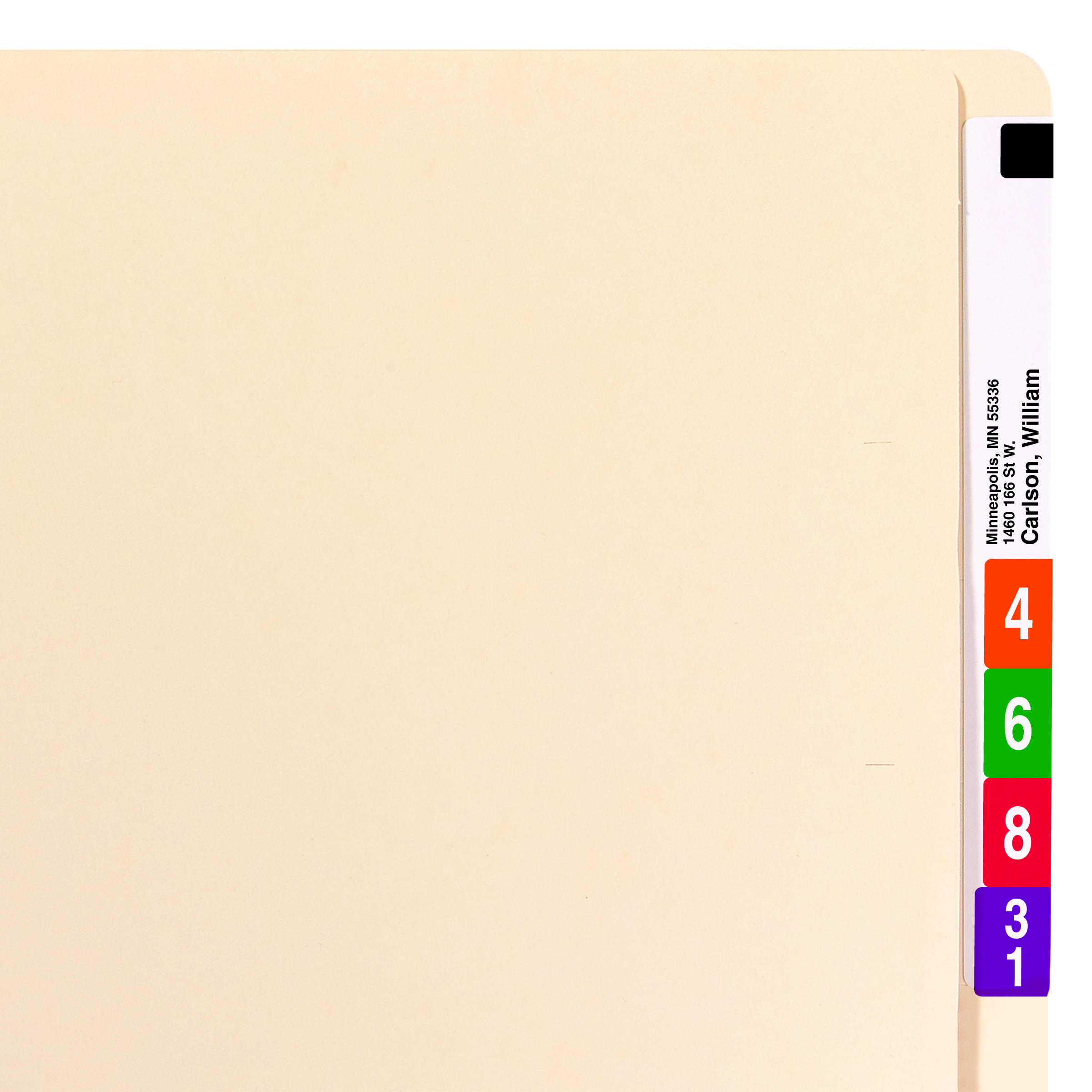 Smead 24250  End Tab File Folder, Straight-Cut Extended Tab, Letter Size, Manila, 100 per Box (24250)