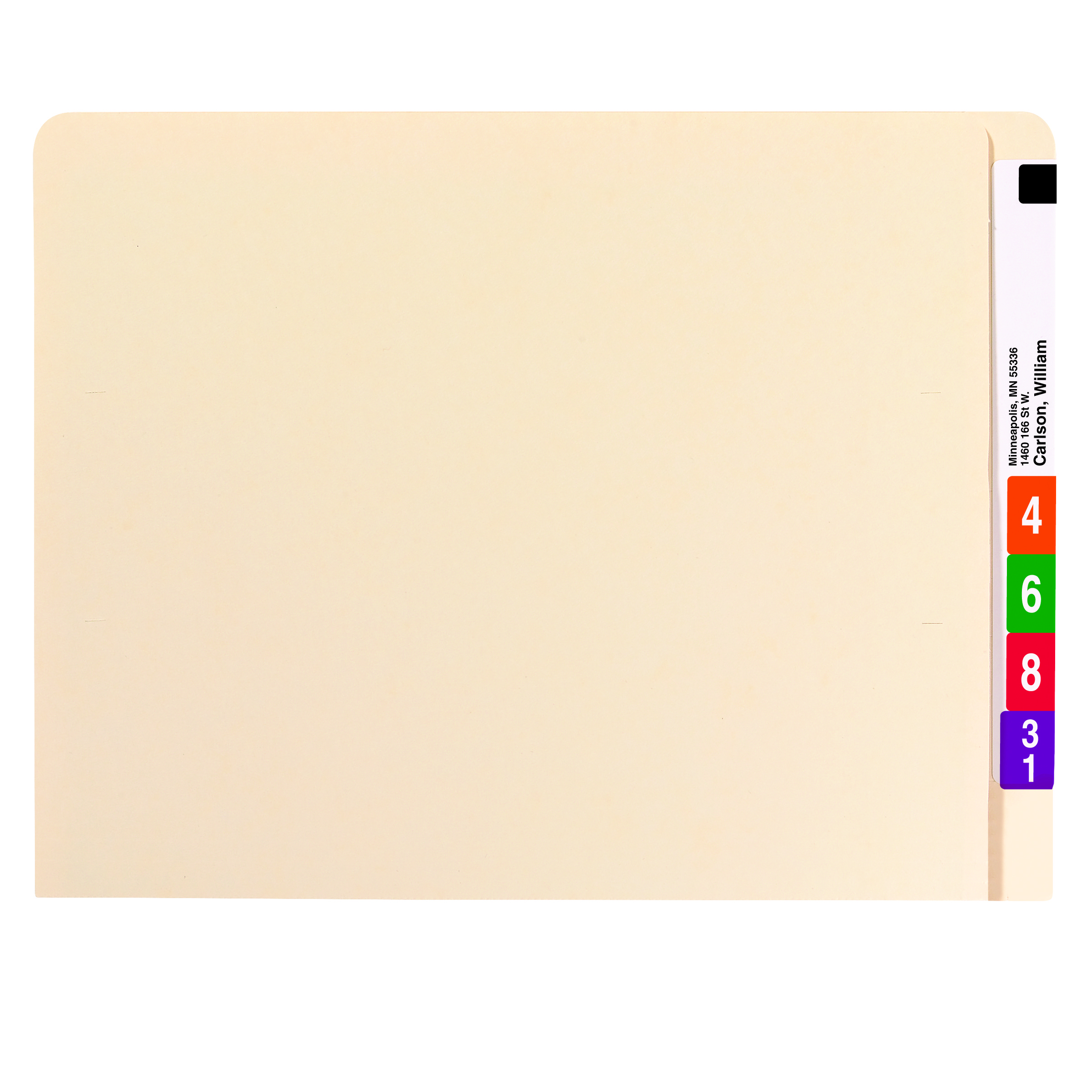 Smead 24250  End Tab File Folder, Straight-Cut Extended Tab, Letter Size, Manila, 100 per Box (24250)