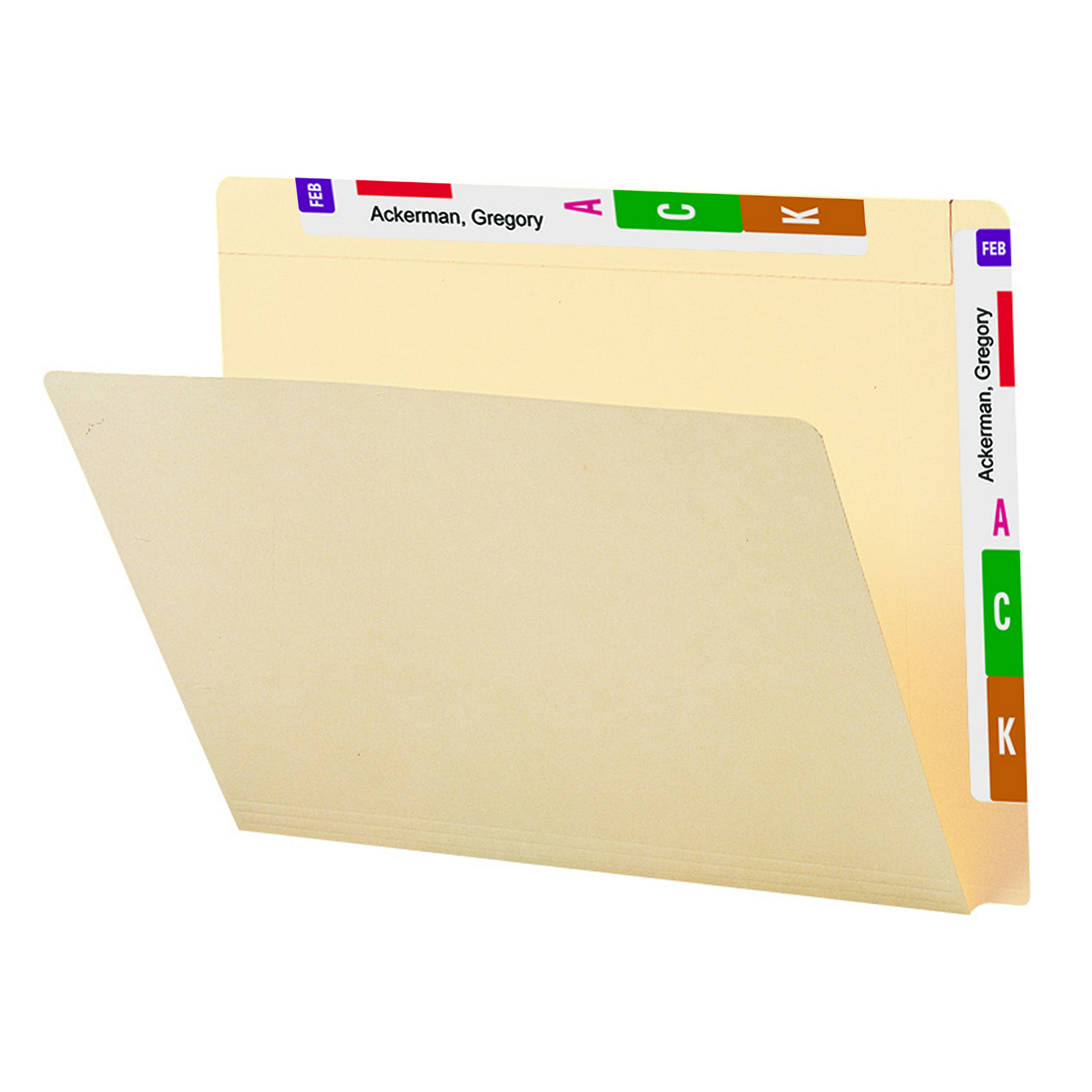 Smead 24190  Conversion File Folder Top and End Tab, Letter Size, Manila, 100 per Box (24190)