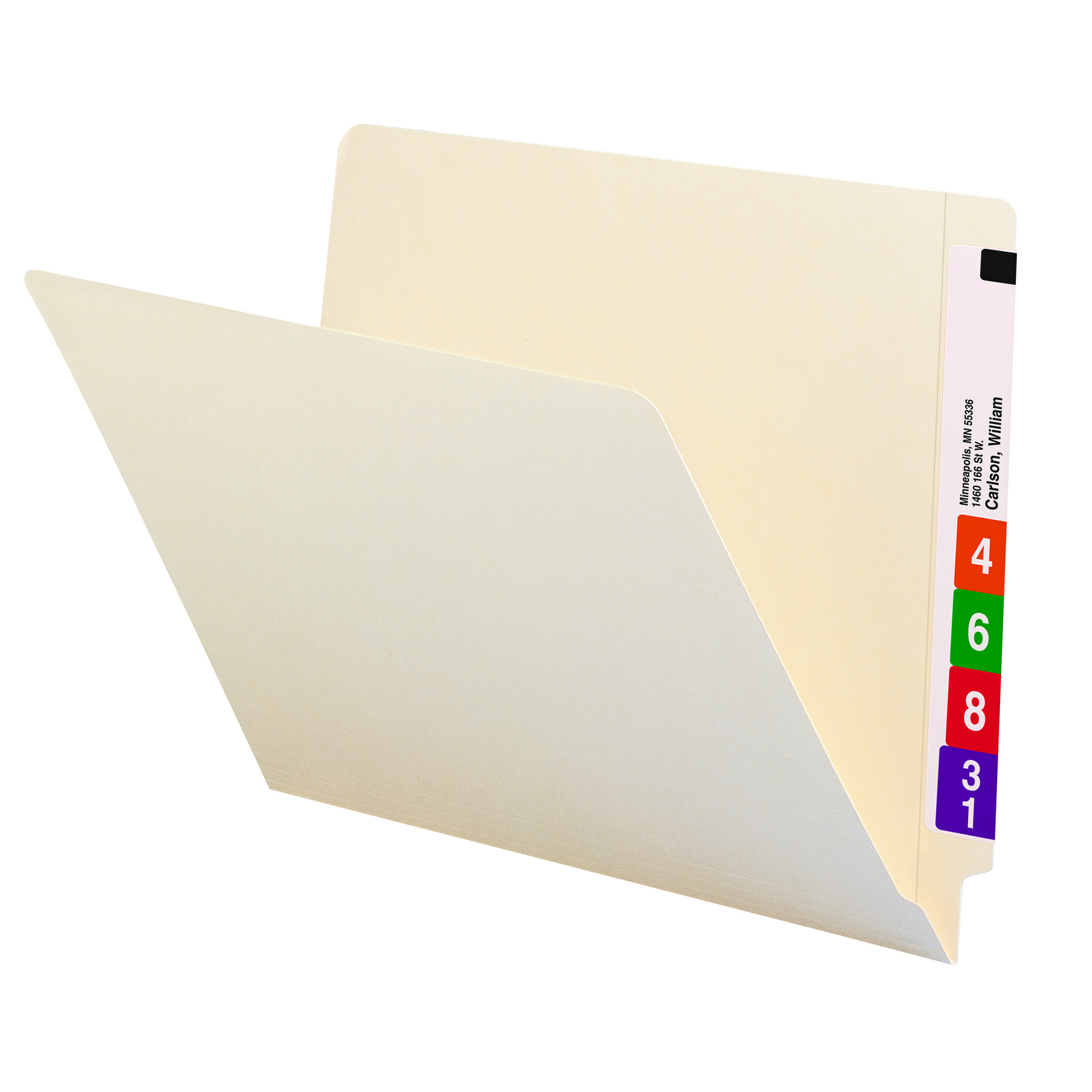 Smead End Tab File Folder, Shelf-Master Reinforced Straight-Cut Tab, Letter Size, Manila, Carton of 500