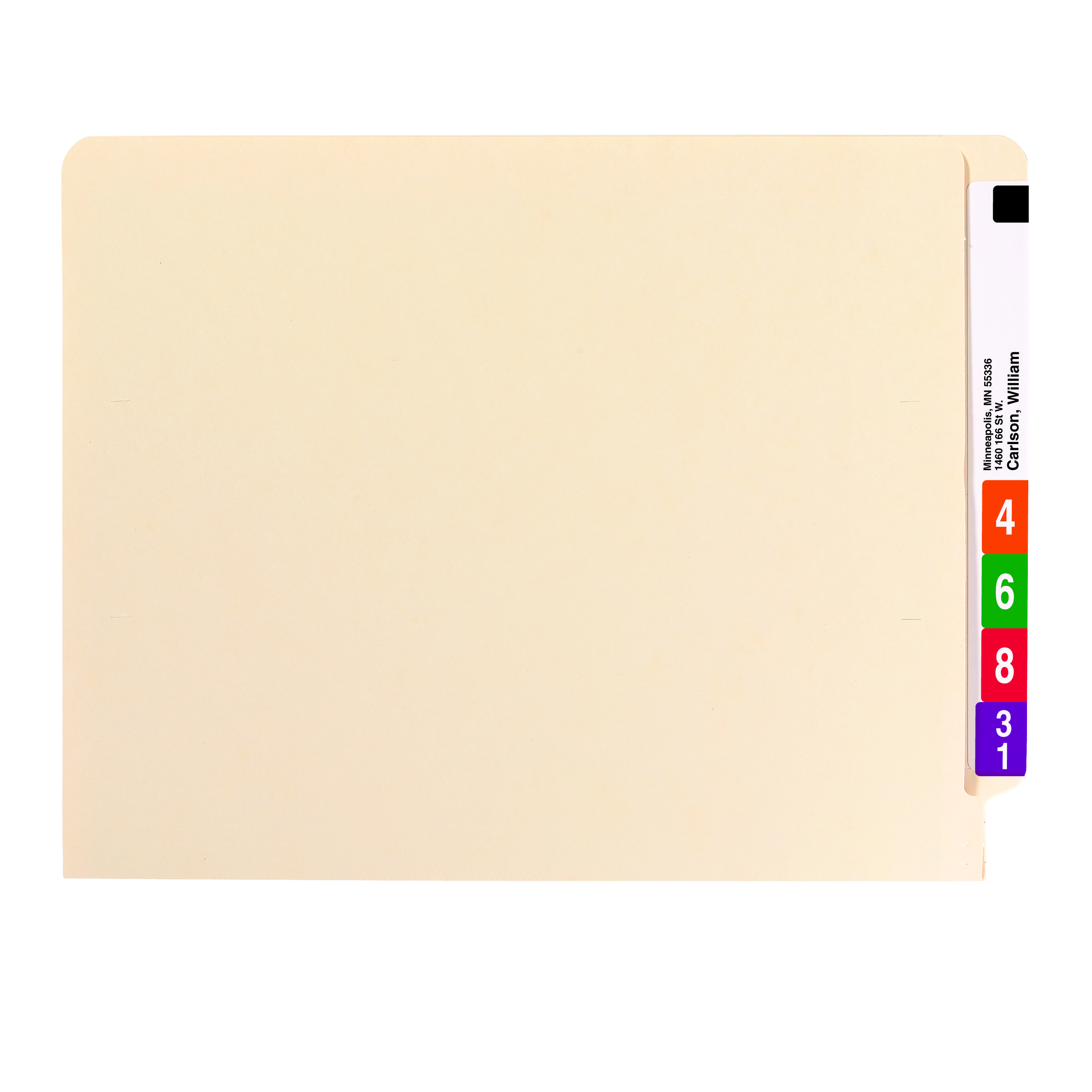 Smead End Tab File Folder, Shelf-Master Reinforced Straight-Cut Tab, Letter Size, Manila, Carton of 500