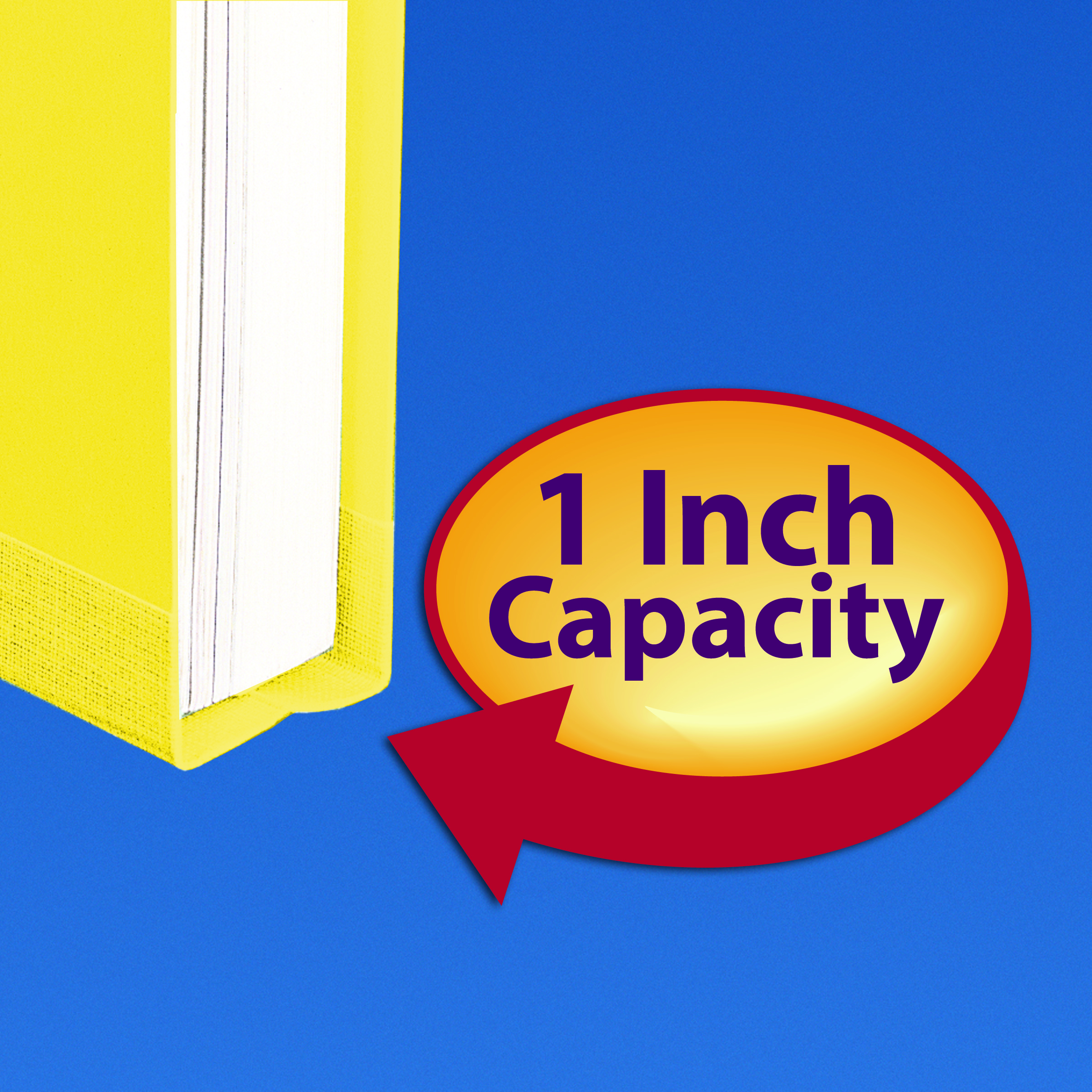 Smead 21562  Pressboard File Folder, 1/3-Cut Tab, 1" Expansion, Letter Size, Yellow, 25 per Box (21562)