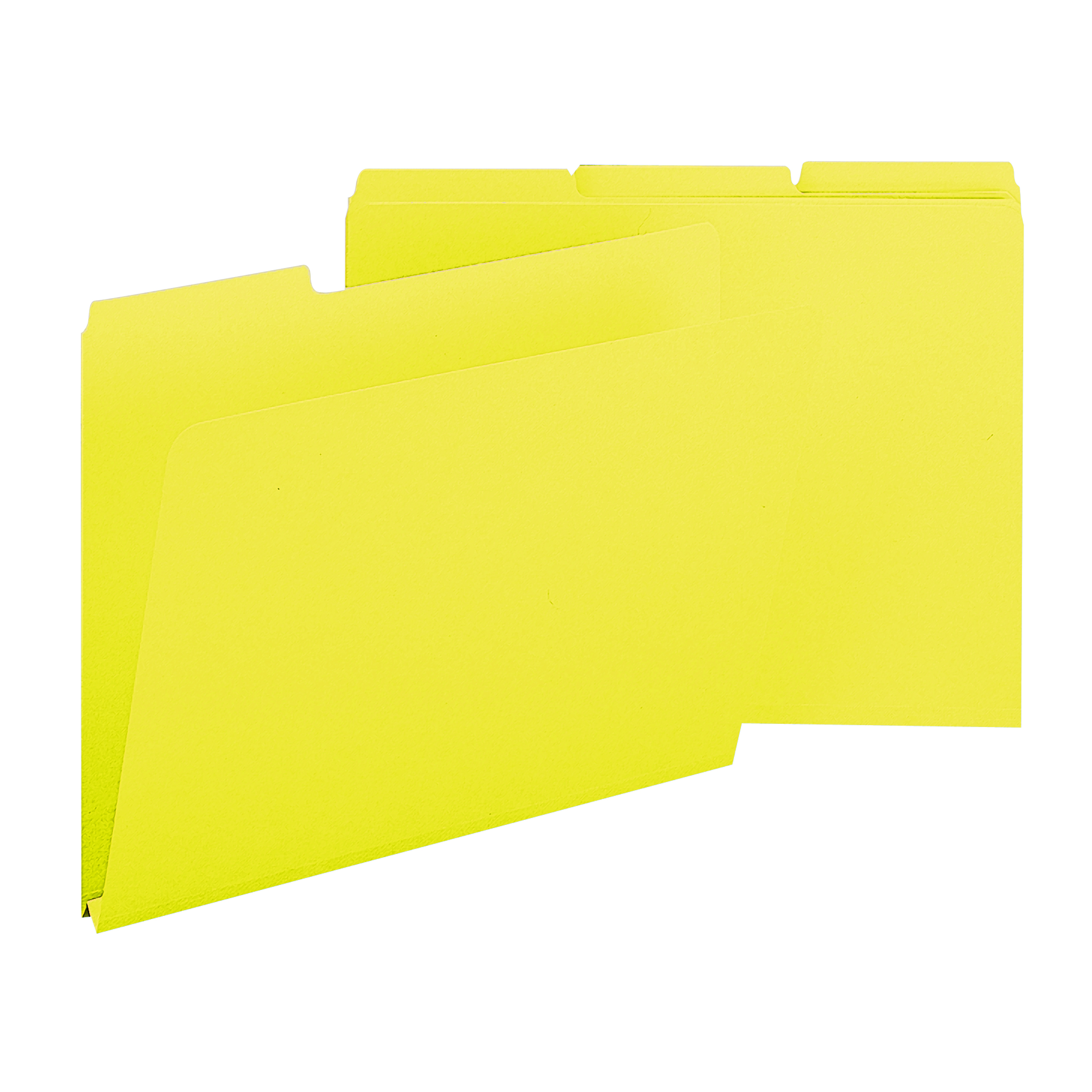 Smead 21562  Pressboard File Folder, 1/3-Cut Tab, 1" Expansion, Letter Size, Yellow, 25 per Box (21562)