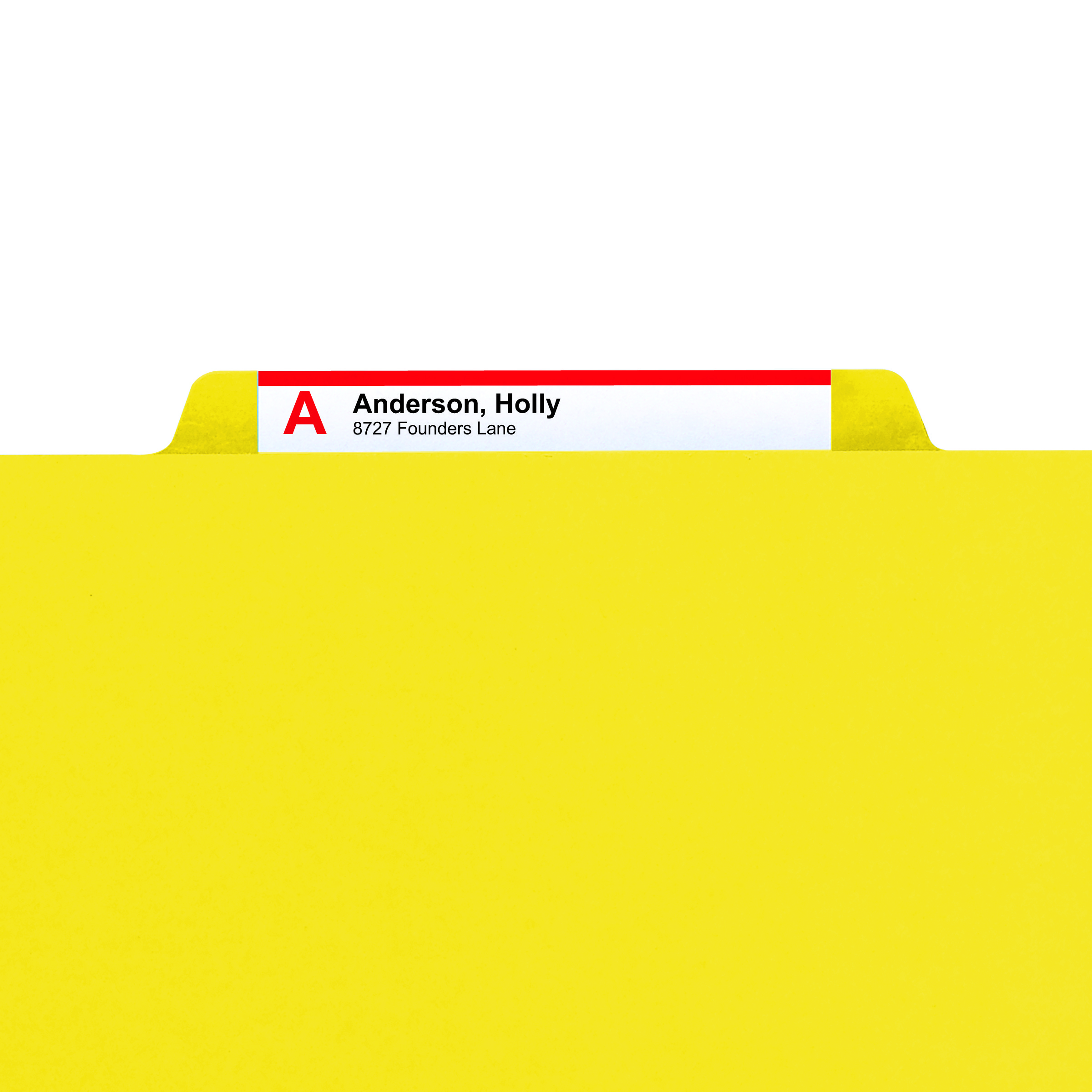 Smead 21562  Pressboard File Folder, 1/3-Cut Tab, 1" Expansion, Letter Size, Yellow, 25 per Box (21562)