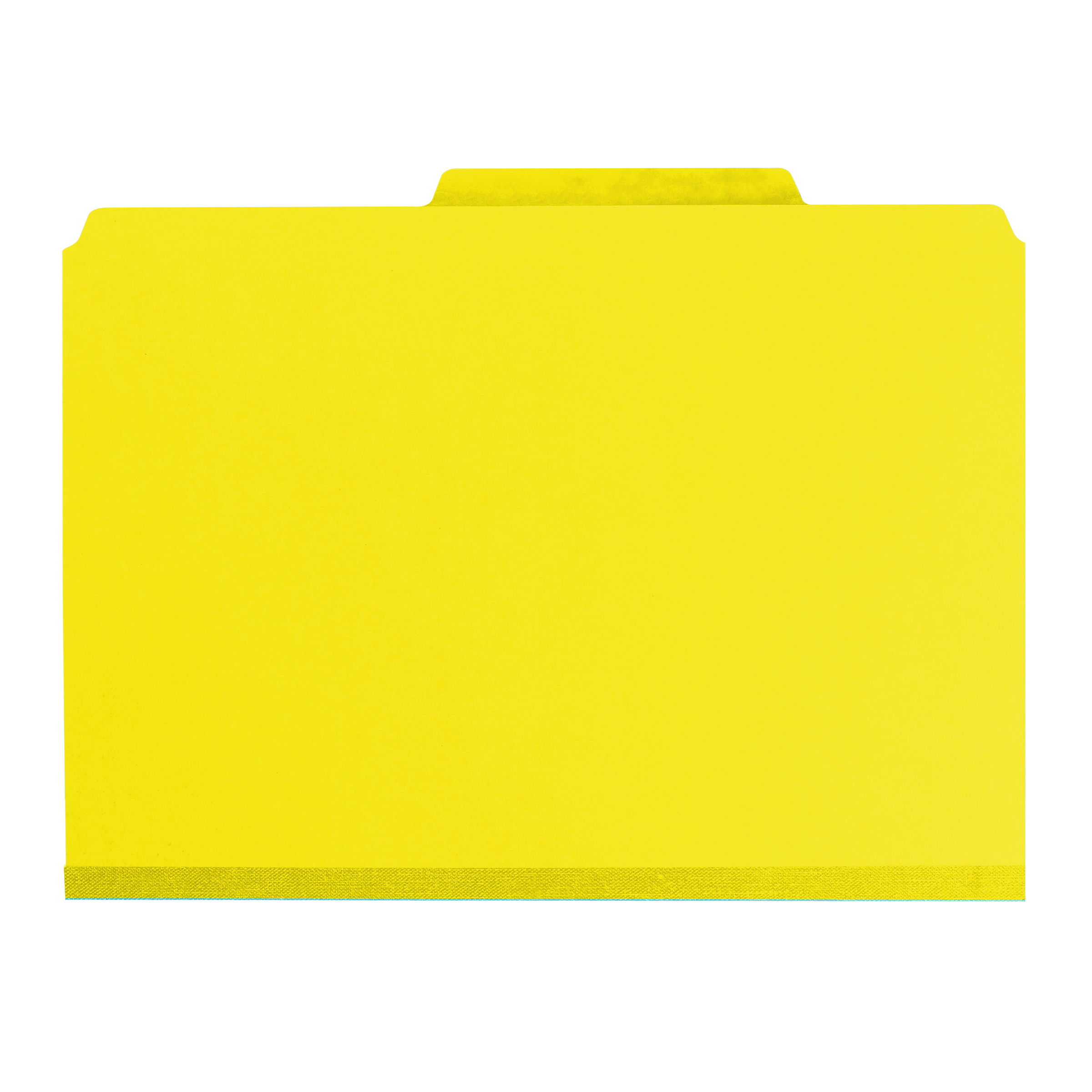 Smead 21562  Pressboard File Folder, 1/3-Cut Tab, 1" Expansion, Letter Size, Yellow, 25 per Box (21562)
