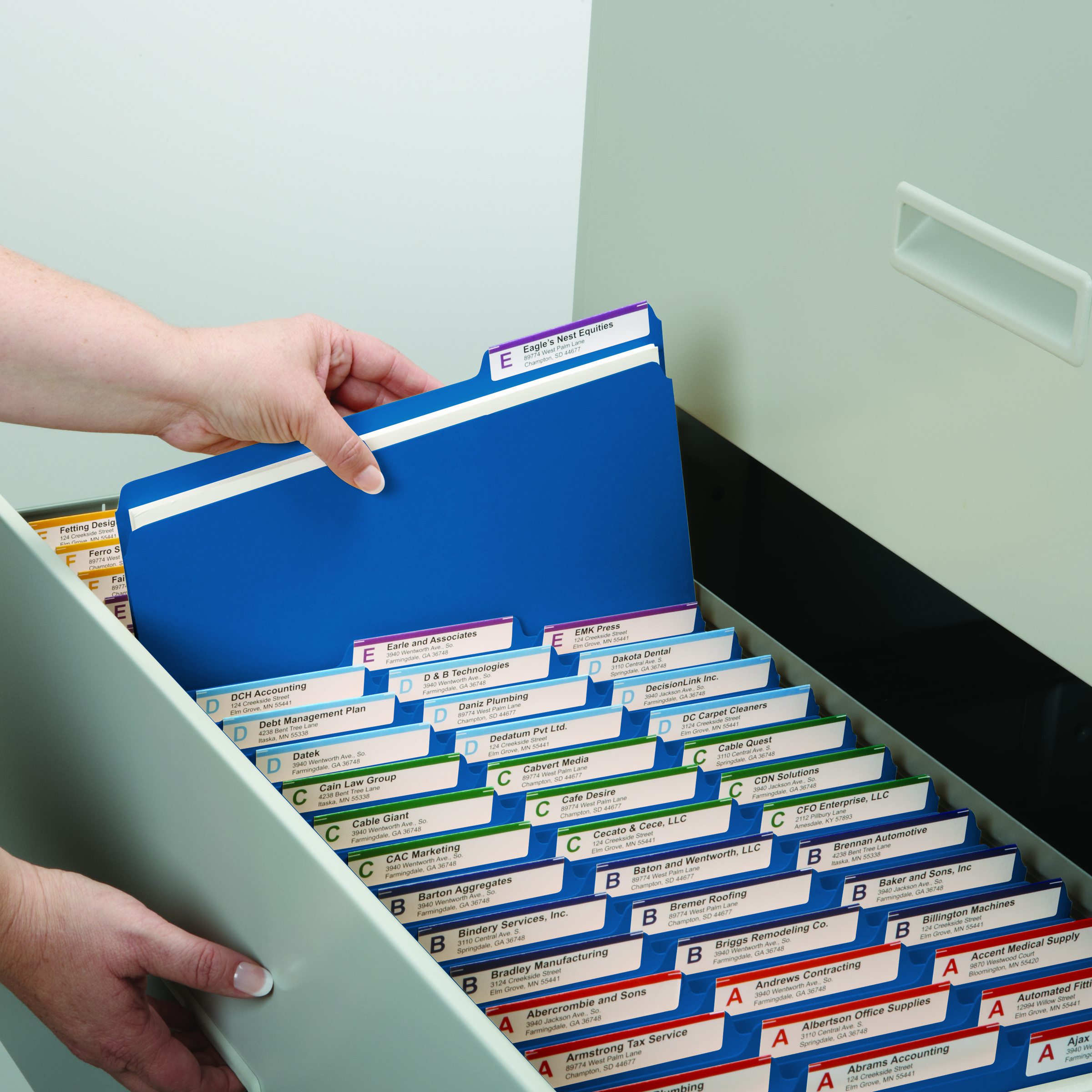 Smead 21541  Pressboard File Folder, 1/3-Cut Tab, 1" Expansion, Letter Size, Dark Blue, 25 per Box (21541)