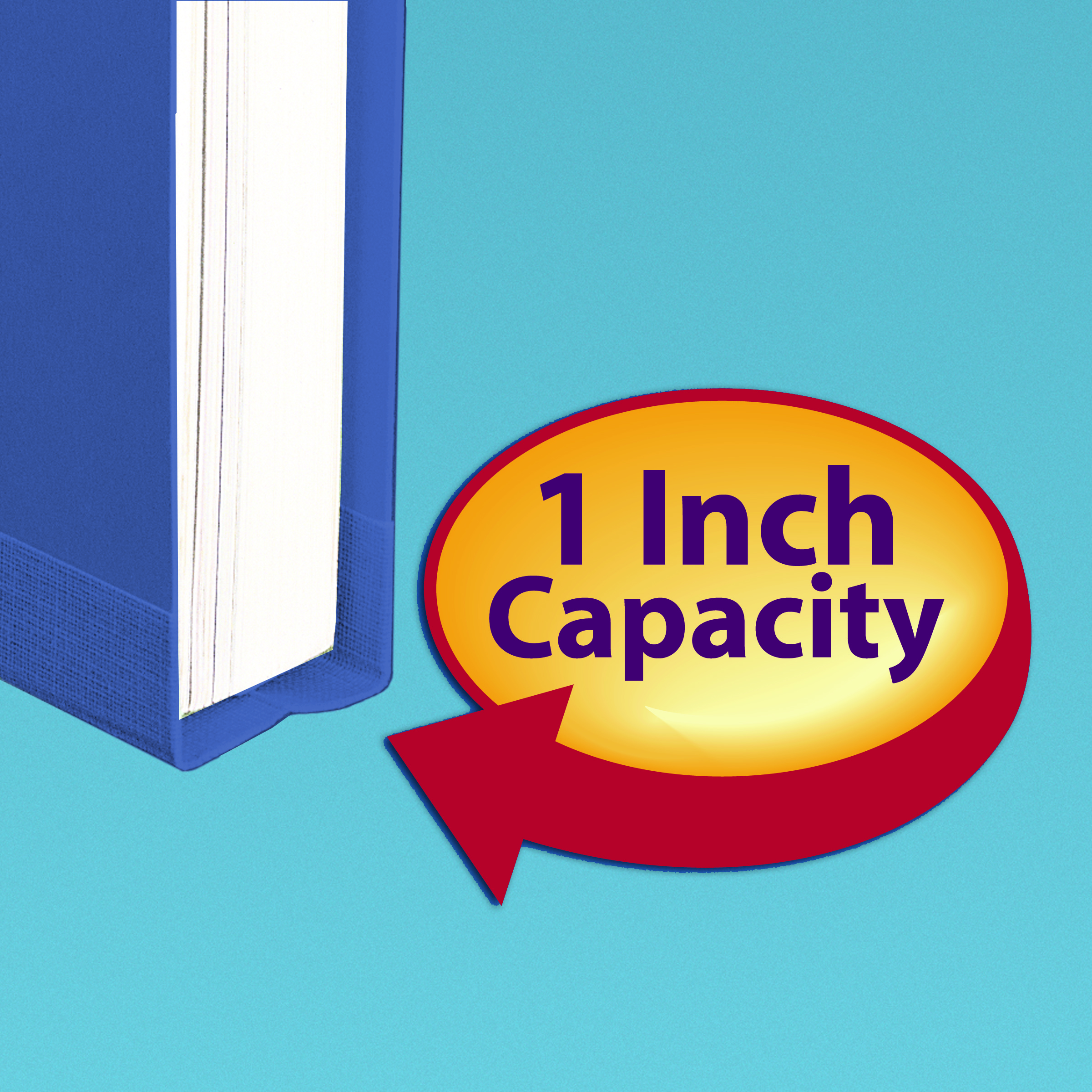 Smead 21541  Pressboard File Folder, 1/3-Cut Tab, 1" Expansion, Letter Size, Dark Blue, 25 per Box (21541)