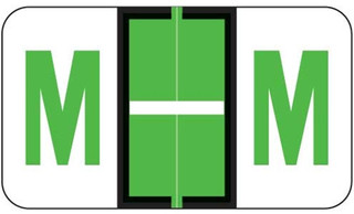 JETER Alphabetic Labels - 5100 Series (Sheets) - M - Lt. Green