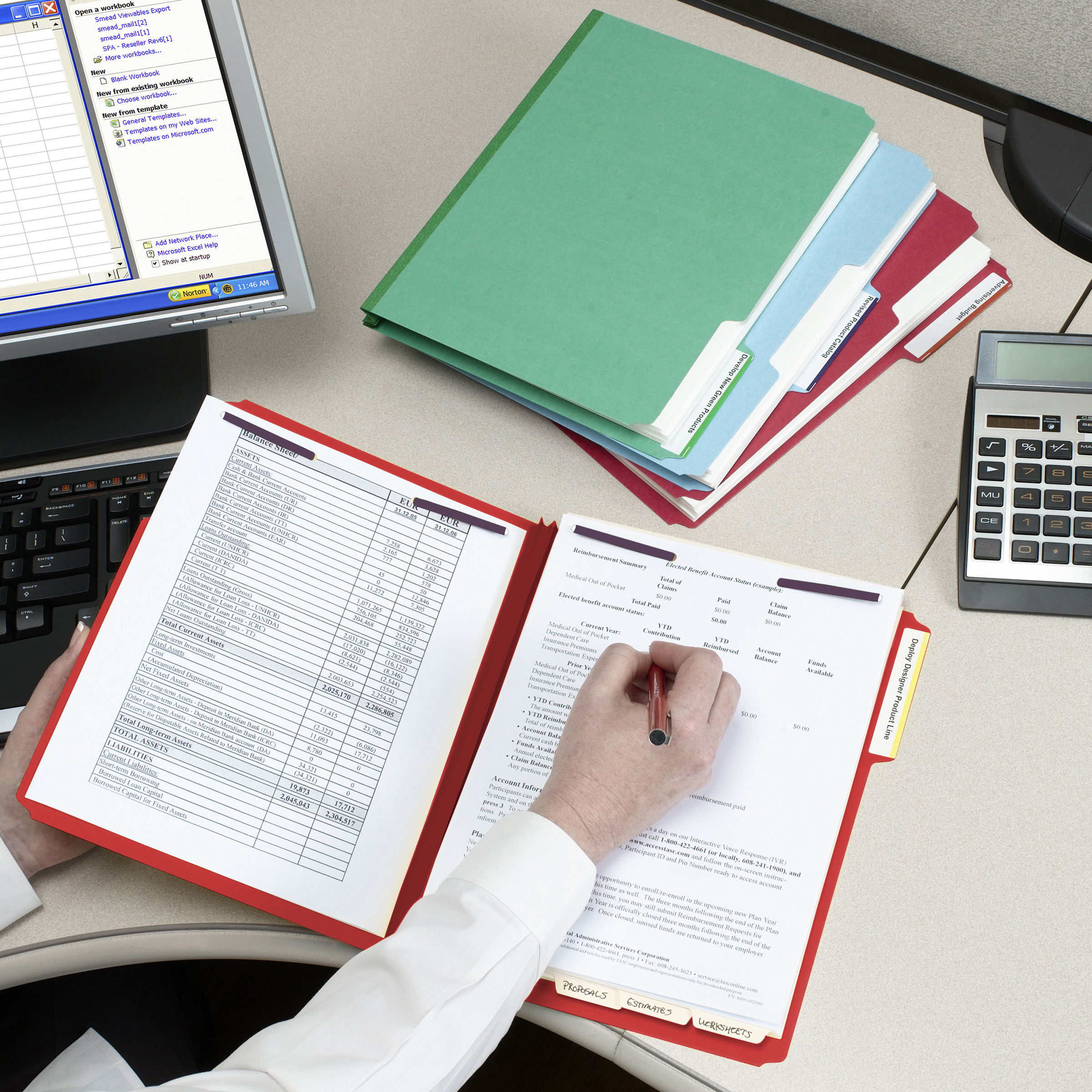 Smead 19936  Pressboard File Folder with SafeSHIELD Fasteners, 2 Fasteners, 1/3-Cut Tab, 2" Expansion, Legal Size, Bright Red, 25 per Box (19936)