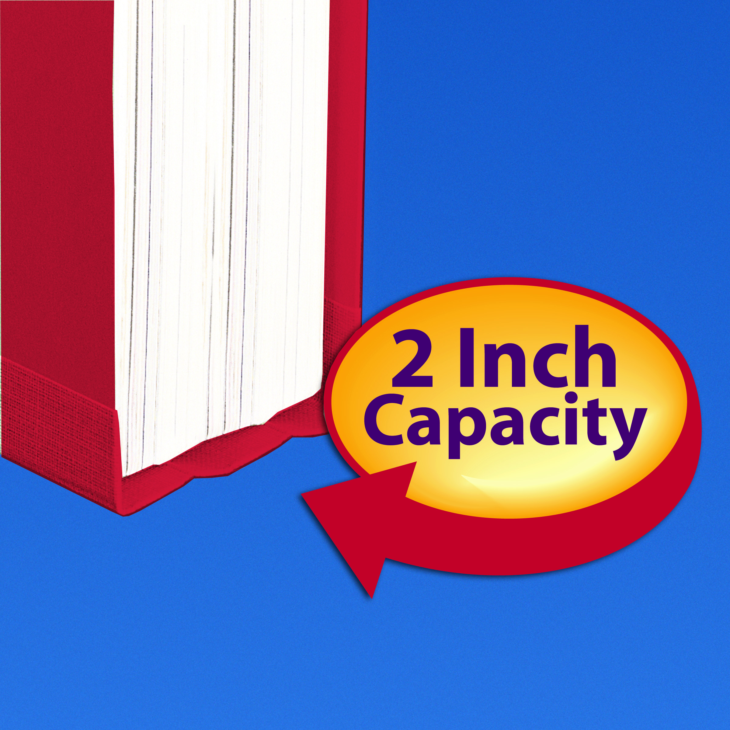 Smead 19936  Pressboard File Folder with SafeSHIELD Fasteners, 2 Fasteners, 1/3-Cut Tab, 2" Expansion, Legal Size, Bright Red, 25 per Box (19936)