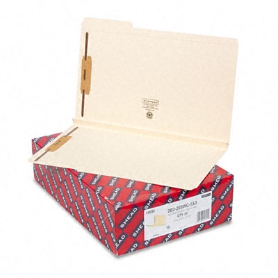 Smead 19595  Fastener File Folder, 2 Fasteners, Reinforced 1/3-Cut Tab, 1-1/2" Expansion, Legal Size, 50 per Box (19595)