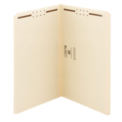 Smead 19513  Fastener File Folder, 2 Fasteners, Straight-Cut  Top Tab, Legal Size, Manila, Total of  250