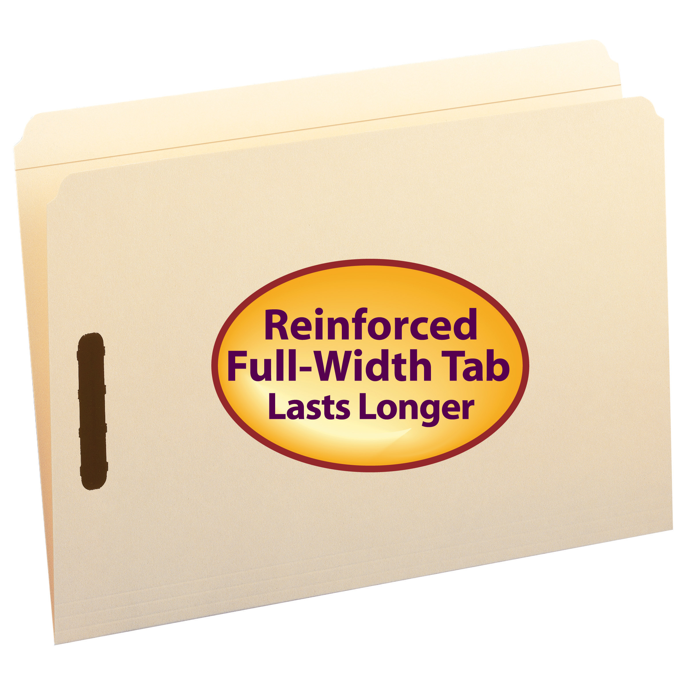 Smead 19513  Fastener File Folder, 2 Fasteners, Straight-Cut  Top Tab, Legal Size, Manila, Total of  250