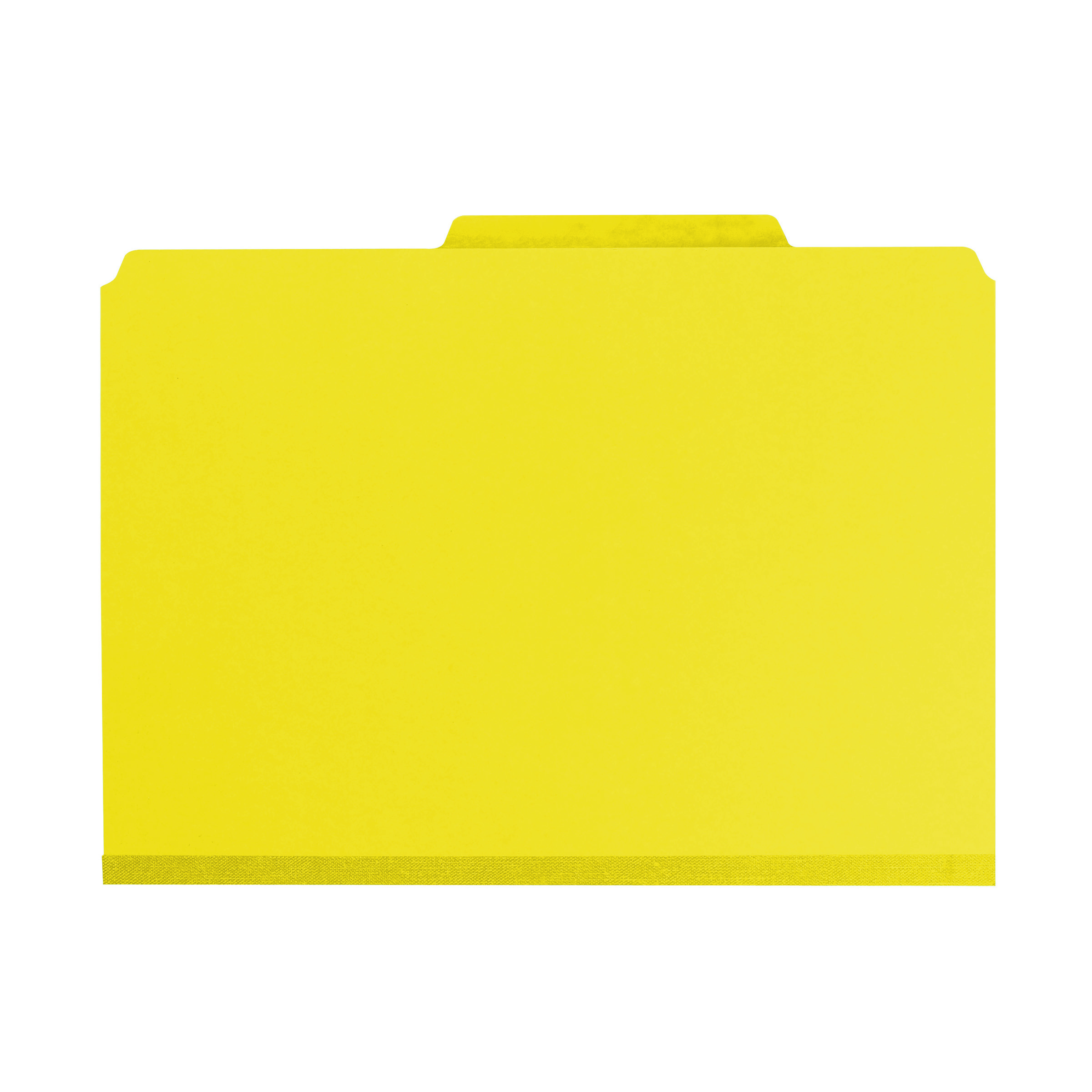 Smead 19084  Pressboard Classification File Folder with Wallet Divider and SafeSHIELD Fasteners, 2 Dividers, Legal Size, Yellow (19084)