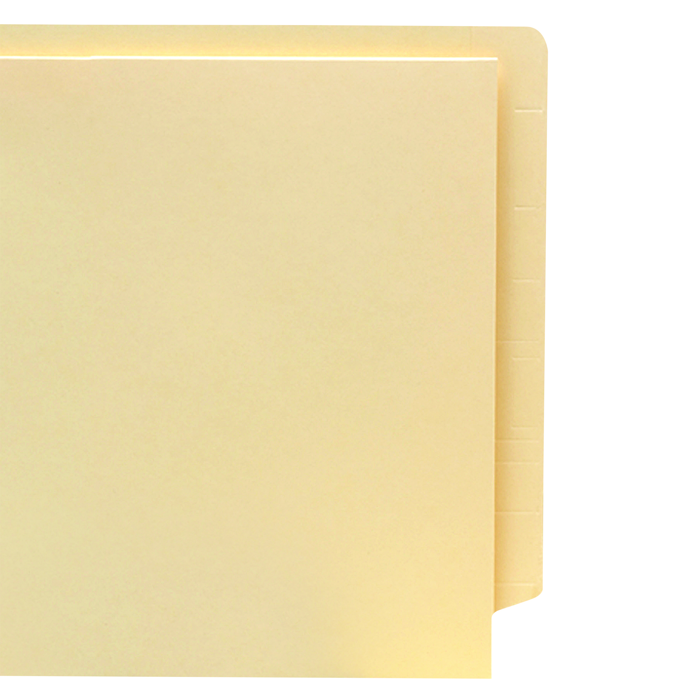 Smead 24115  End Tab 1/2 Pocket Folder Inside Front, Shelf-Master Reinforced Straight-Cut Tab,  Letter Size, 11 pt. Manila, Total of 250