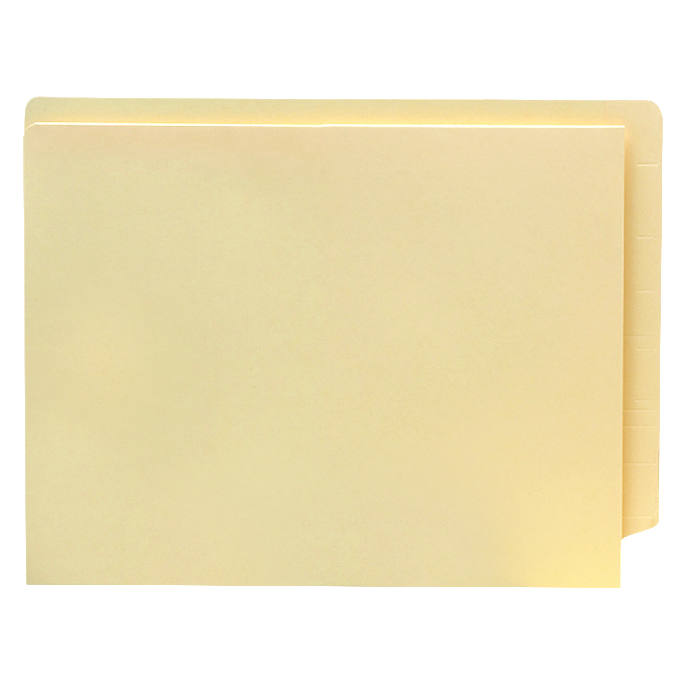 Smead 24115  End Tab 1/2 Pocket Folder Inside Front, Shelf-Master Reinforced Straight-Cut Tab,  Letter Size, 11 pt. Manila, Total of 250