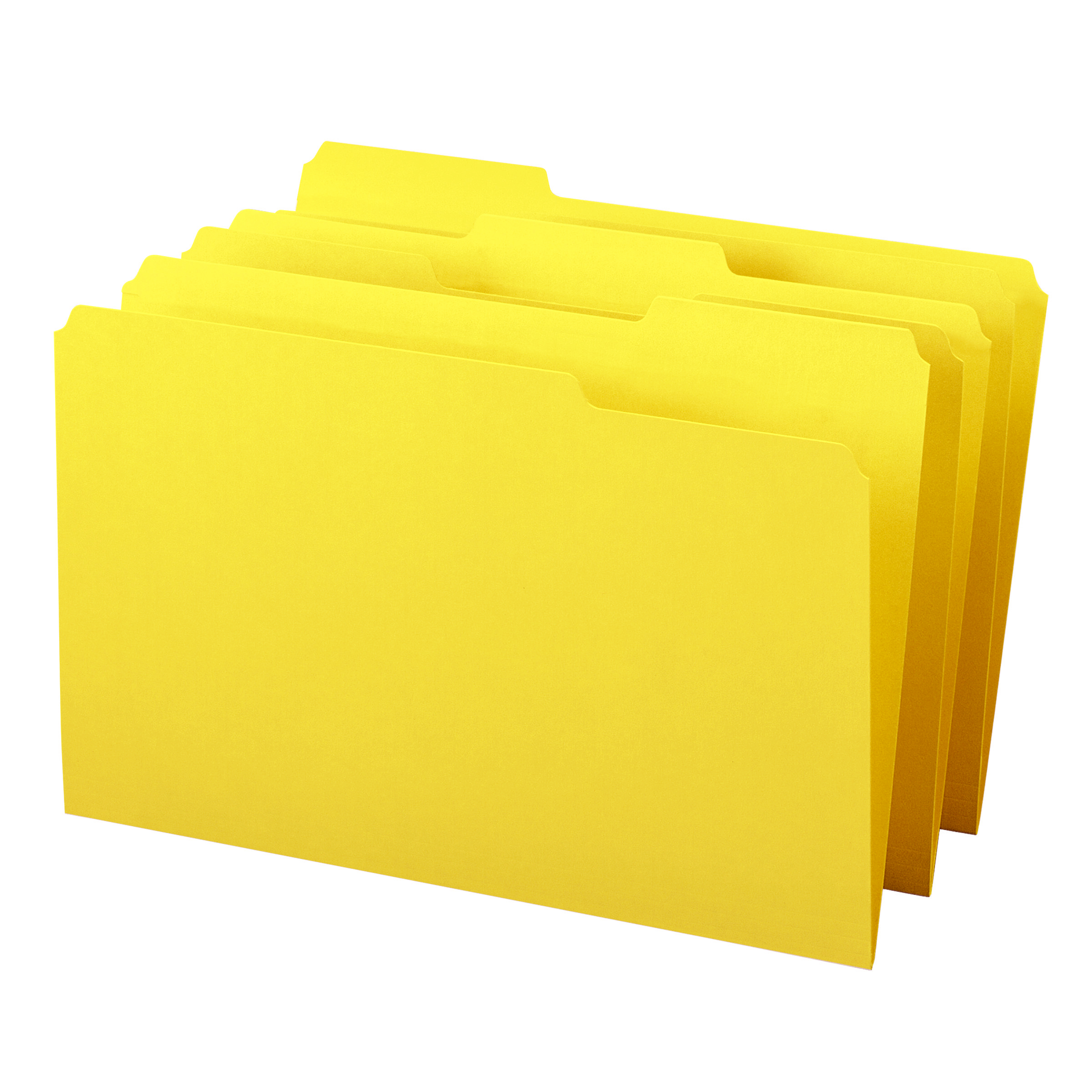 Smead 17934 LEGAL SIZE YELLOW File Folder, Reinforced 1/3-Cut Tab, Yellow, Total of 500